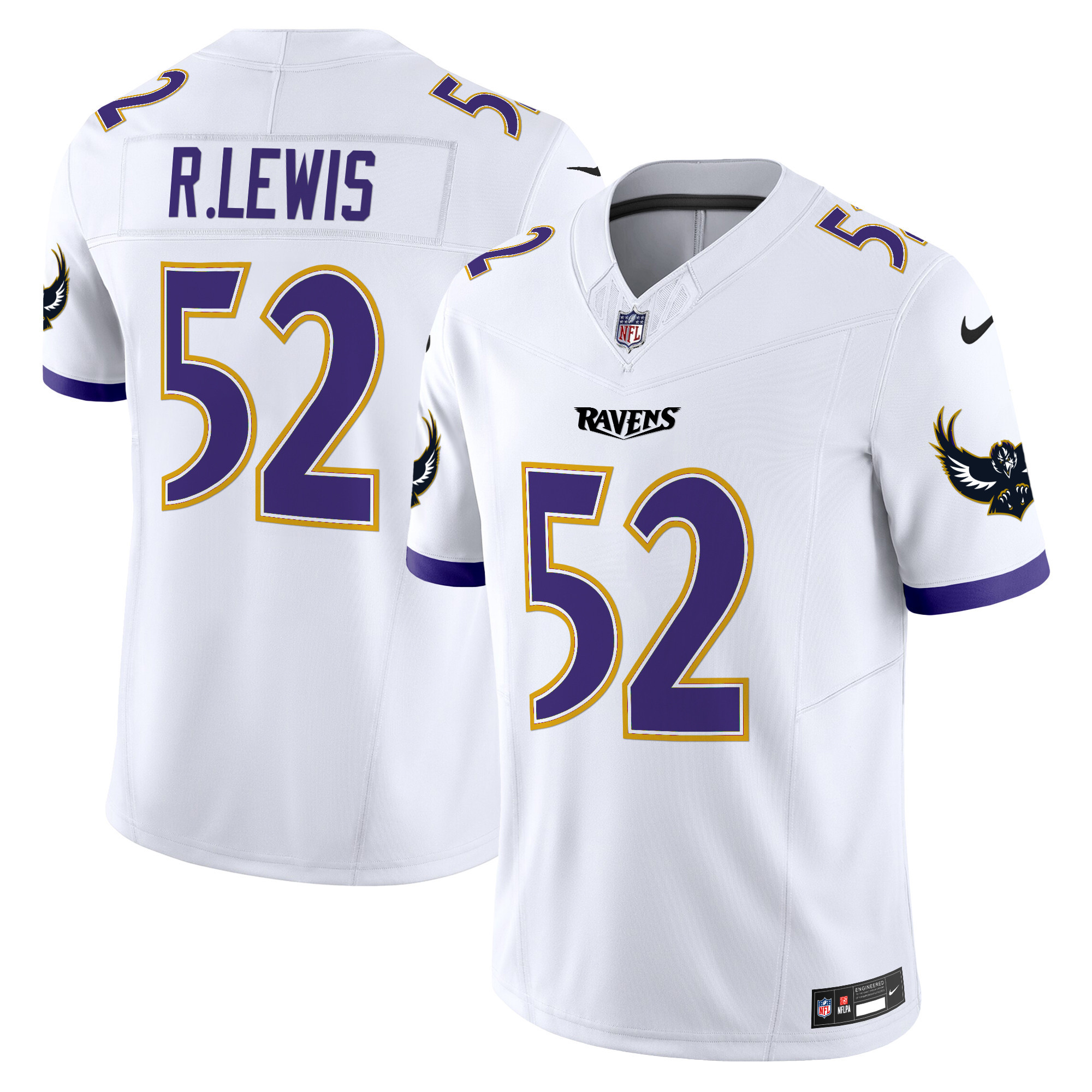 Men's Ray Lewis Baltimore Ravens Special Vapor Limited White Jersey - All Stitched