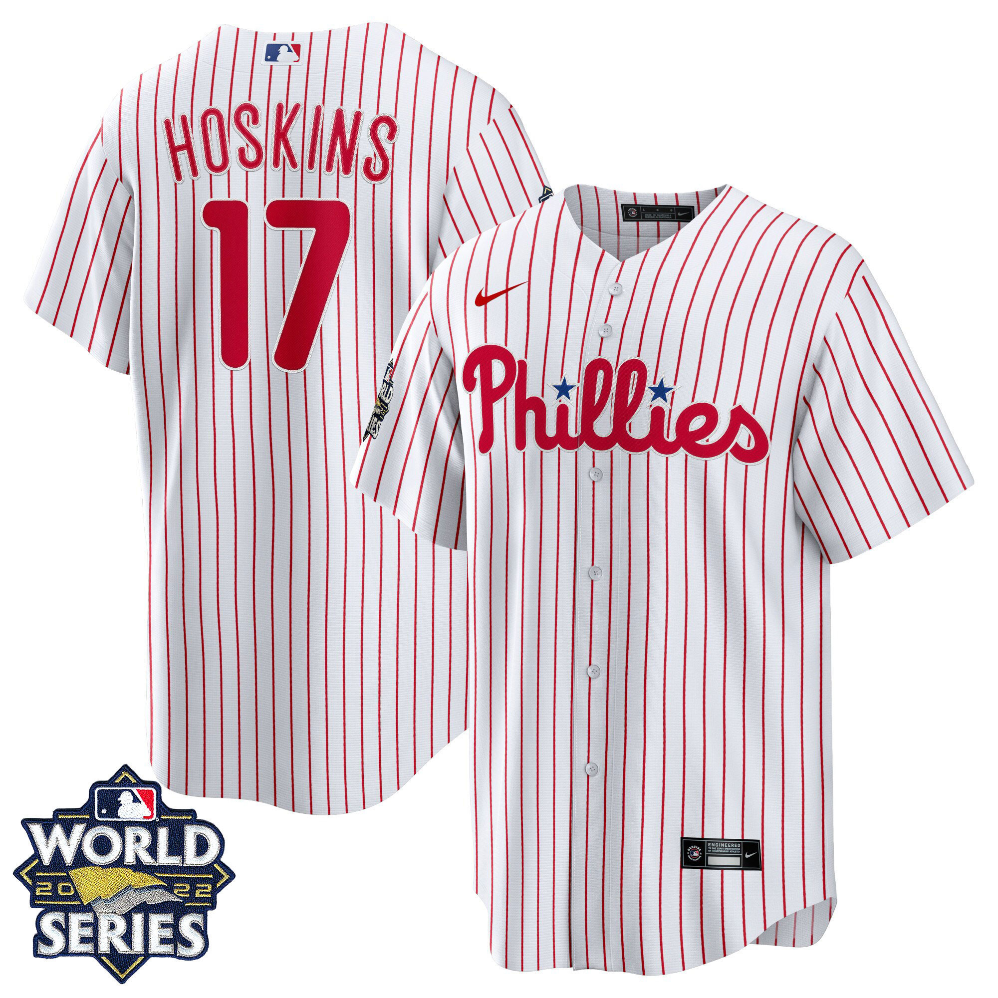 Men's Rhys Hoskins Philadelphia Phillies Gold 2022 World Series Cool Home Jersey - All Stitched