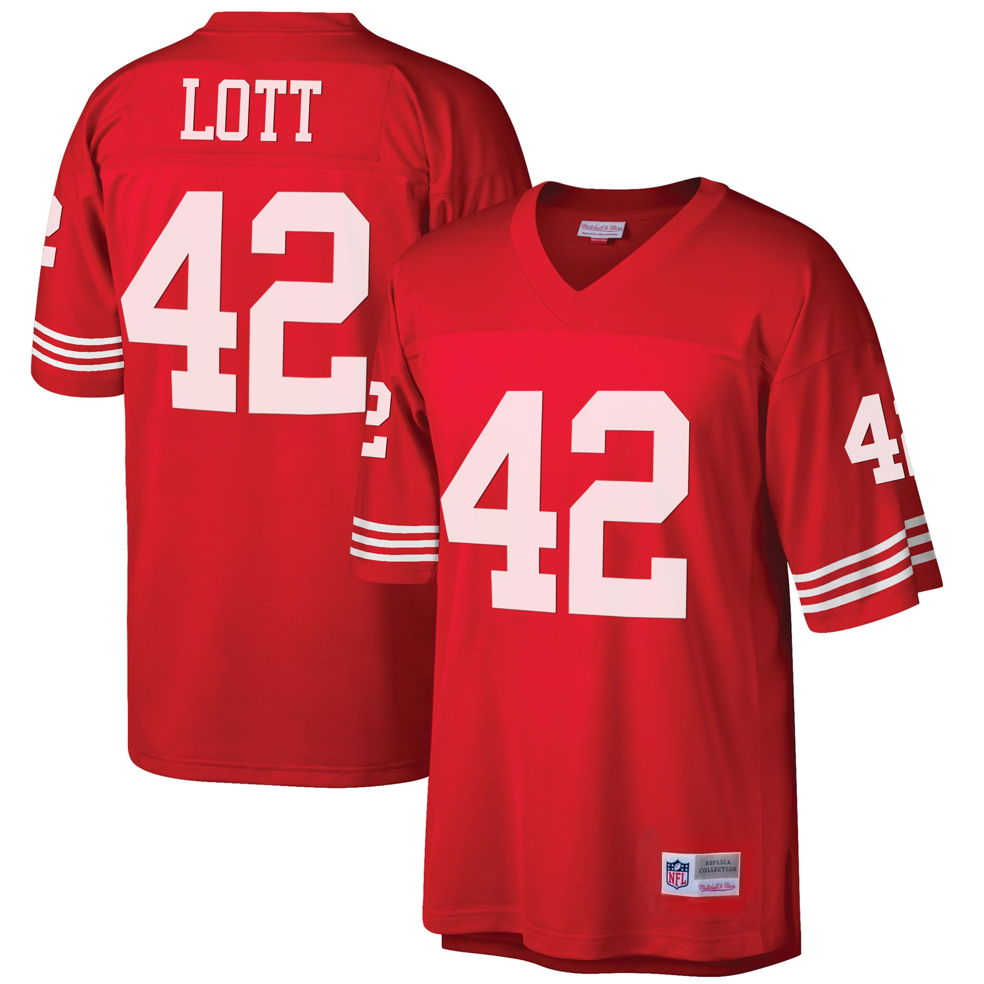 Men's Ronnie Lott San Francisco 49ers 1990 Big & Tall Red Jersey - All Stitched