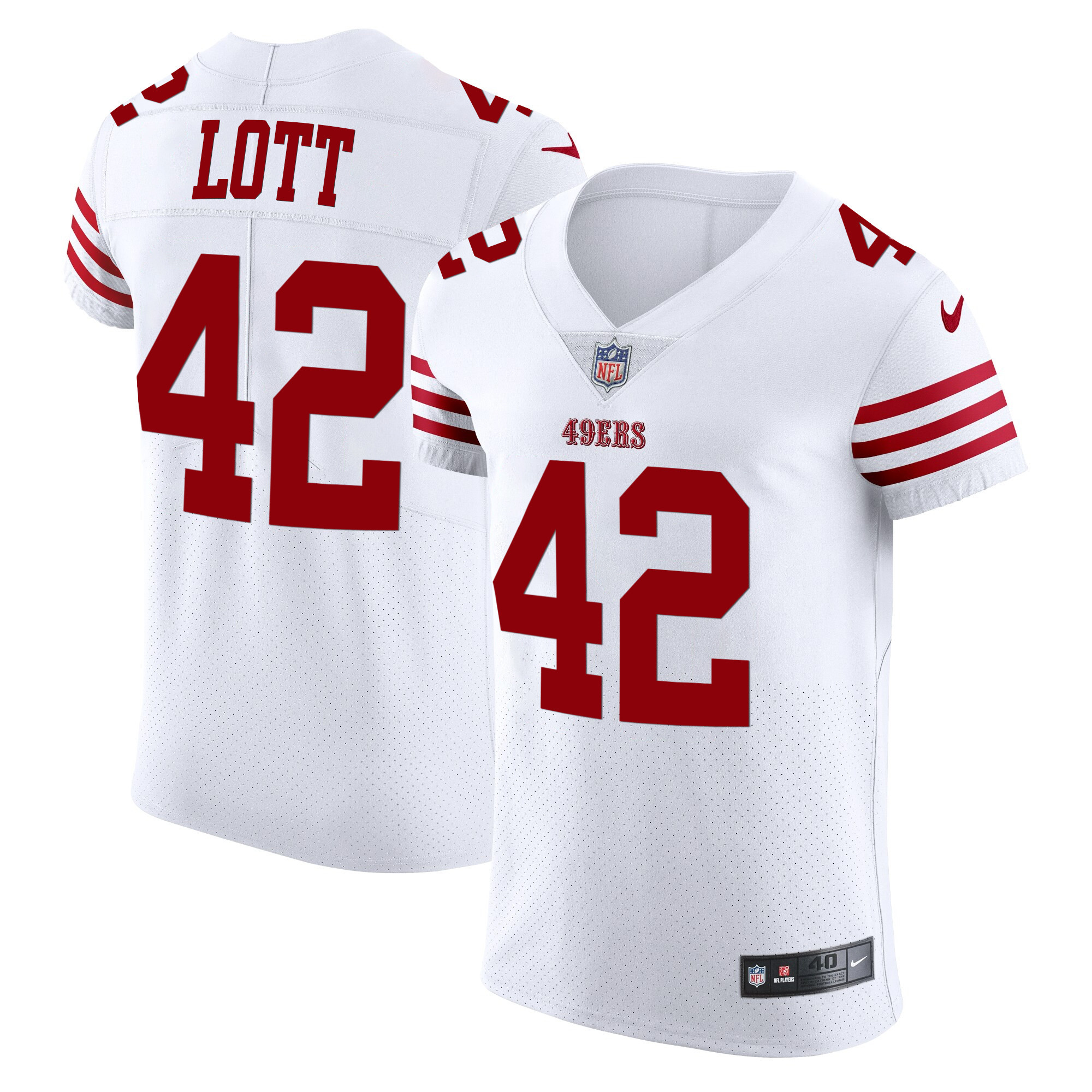 Men's Ronnie Lott San Francisco 49ers Vapor Elite White Jersey - All Stitched