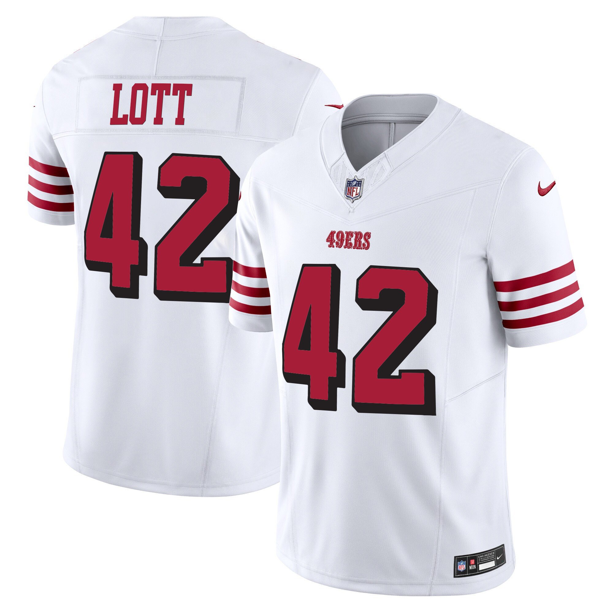 Men's Ronnie Lott San Francisco 49ers Vapor Limited White Jersey V2 - All Stitched