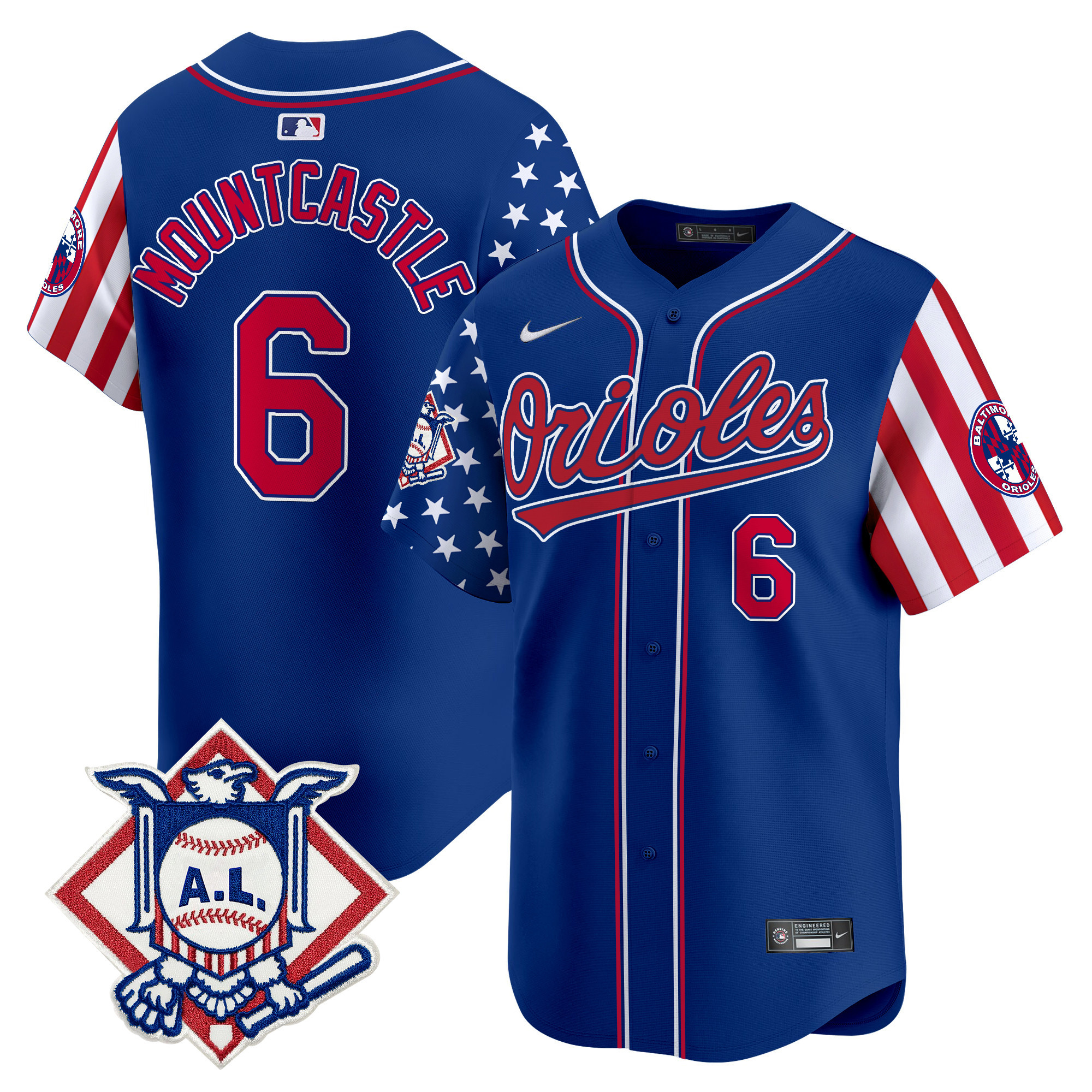 Men's Ryan Mountcastle Baltimore Orioles 2024 Fourth of July Vapor Premier Limited Royal Jersey - All Stitched