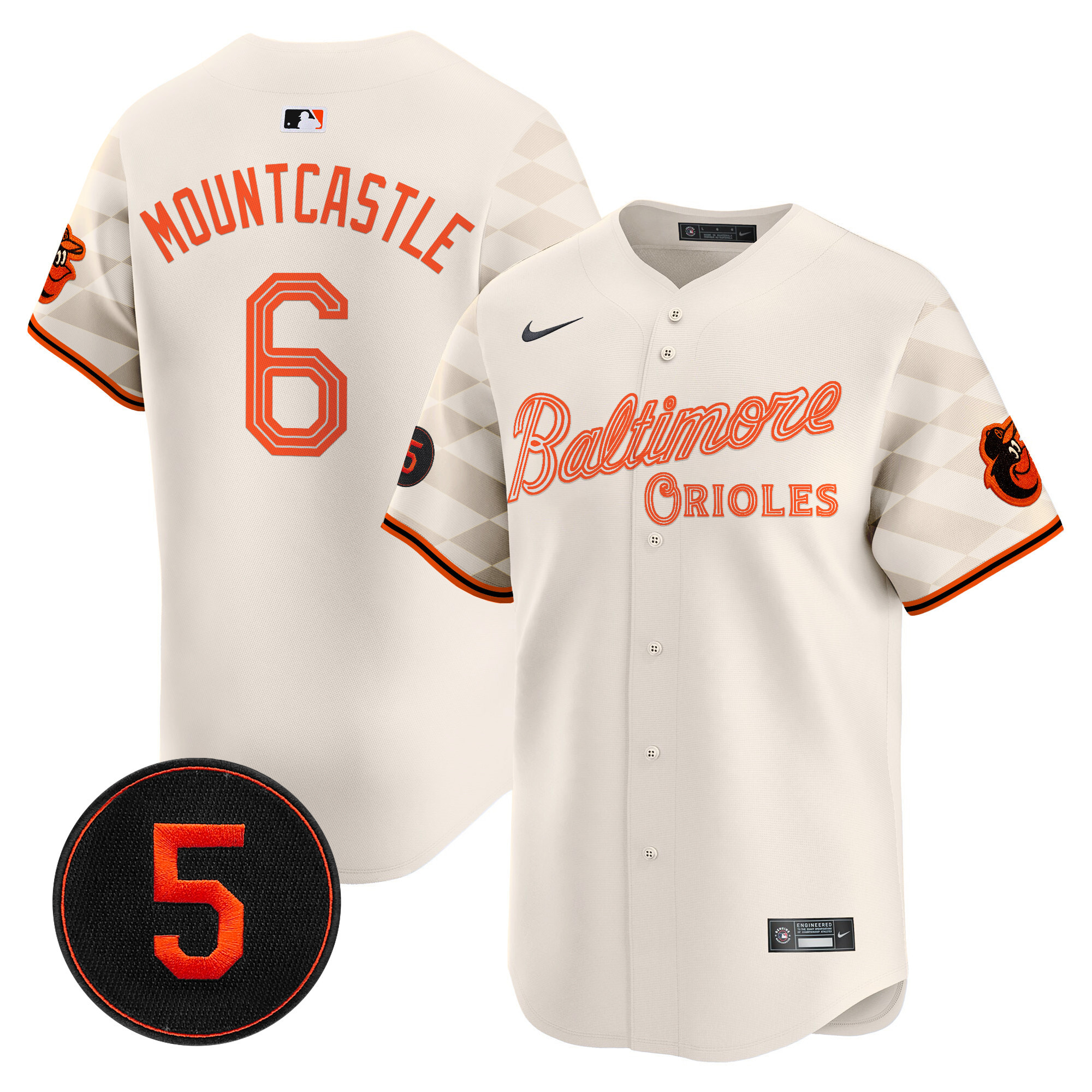 Men's Ryan Mountcastle Baltimore Orioles City Light Vapor Premier Limited Cream Jersey - All Stitched