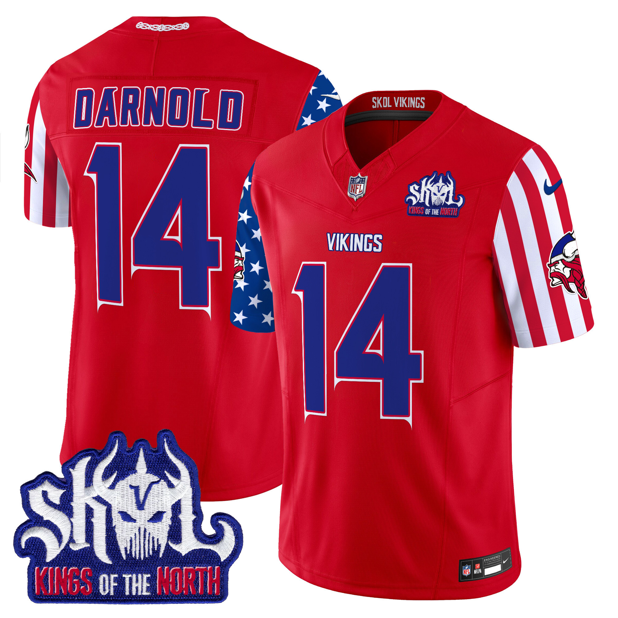 Men's Sam Darnold Minnesota Vikings American Style Vapor Limited Red Jersey - All Stitched