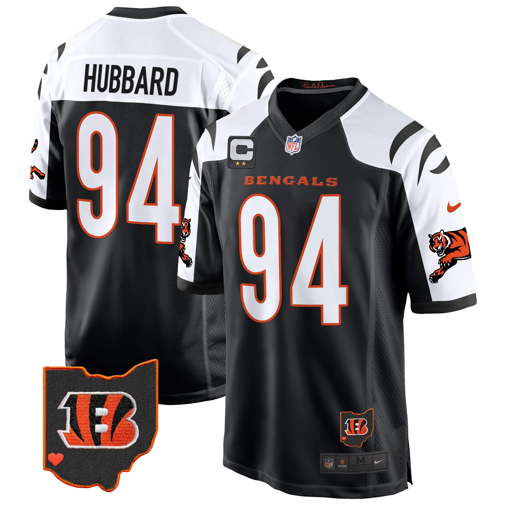 Men's Sam Hubbard Cincinnati Bengals 2024 Game Black Alternate Jersey - All Stitched