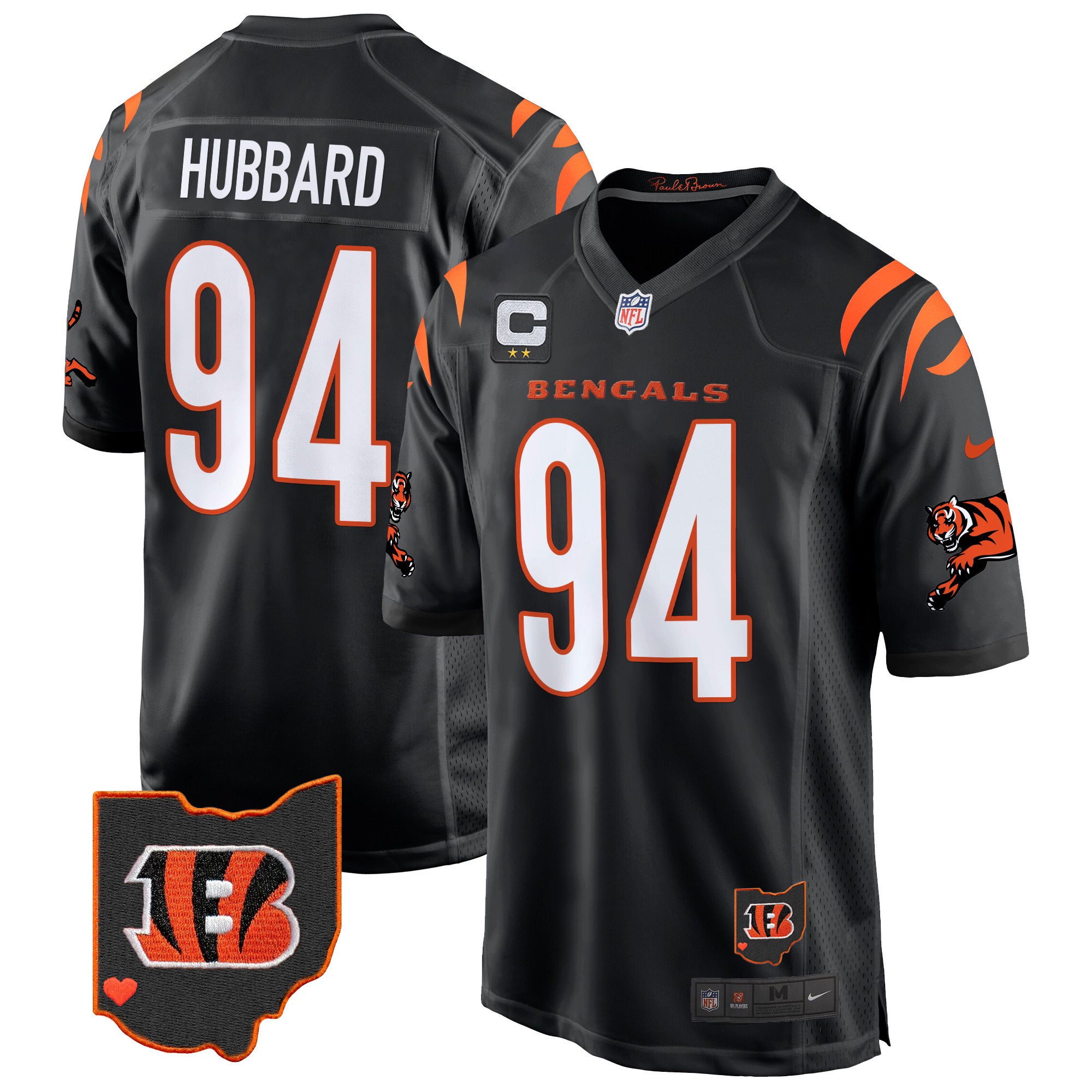 Men's Sam Hubbard Cincinnati Bengals 2024 Game Black Jersey - All Stitched