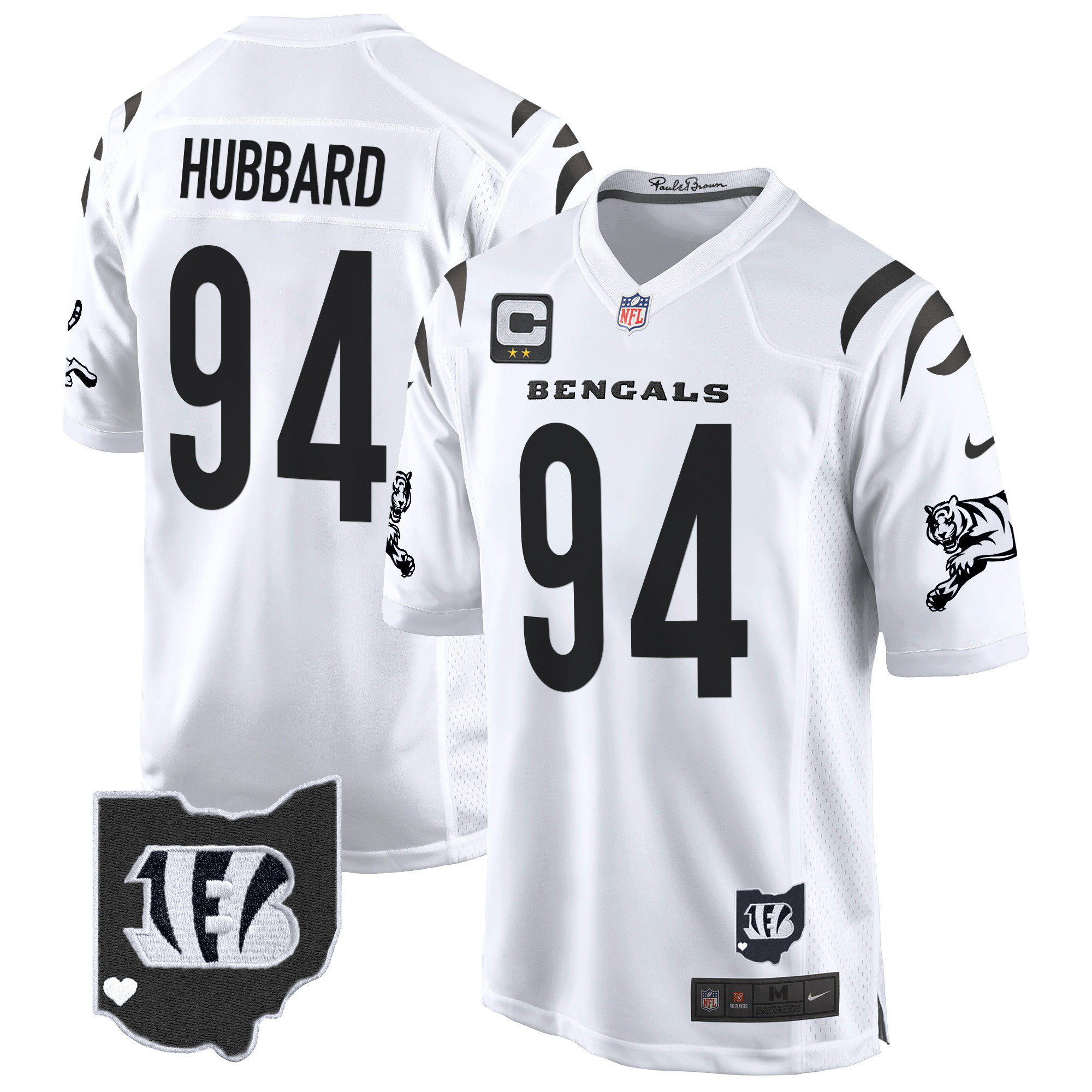 Men's Sam Hubbard Cincinnati Bengals 2024 Game White Limited Jersey - All Stitched