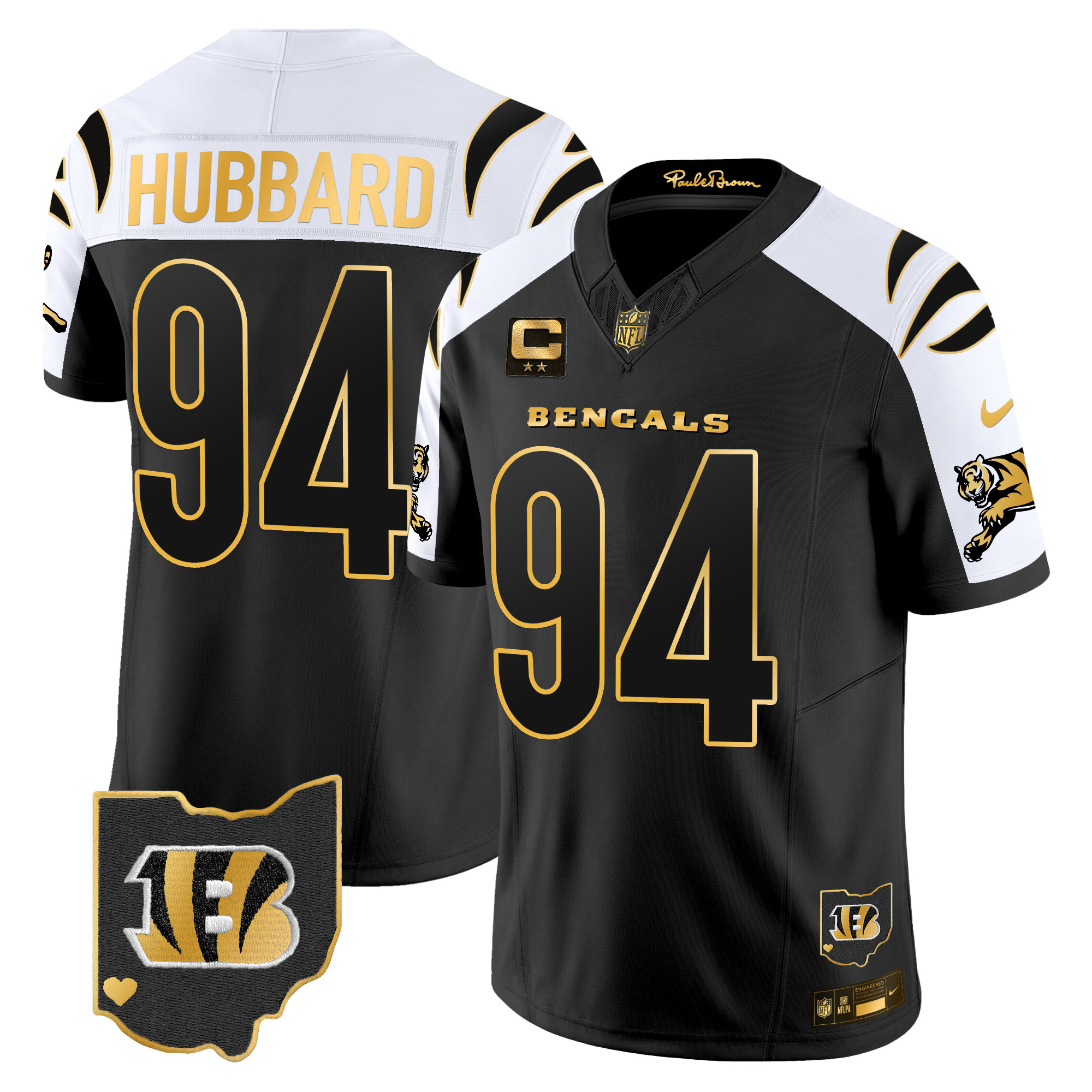 Men's Sam Hubbard Cincinnati Bengals 2024 Gold Vapor Limited Alternate Jersey - All Stitched