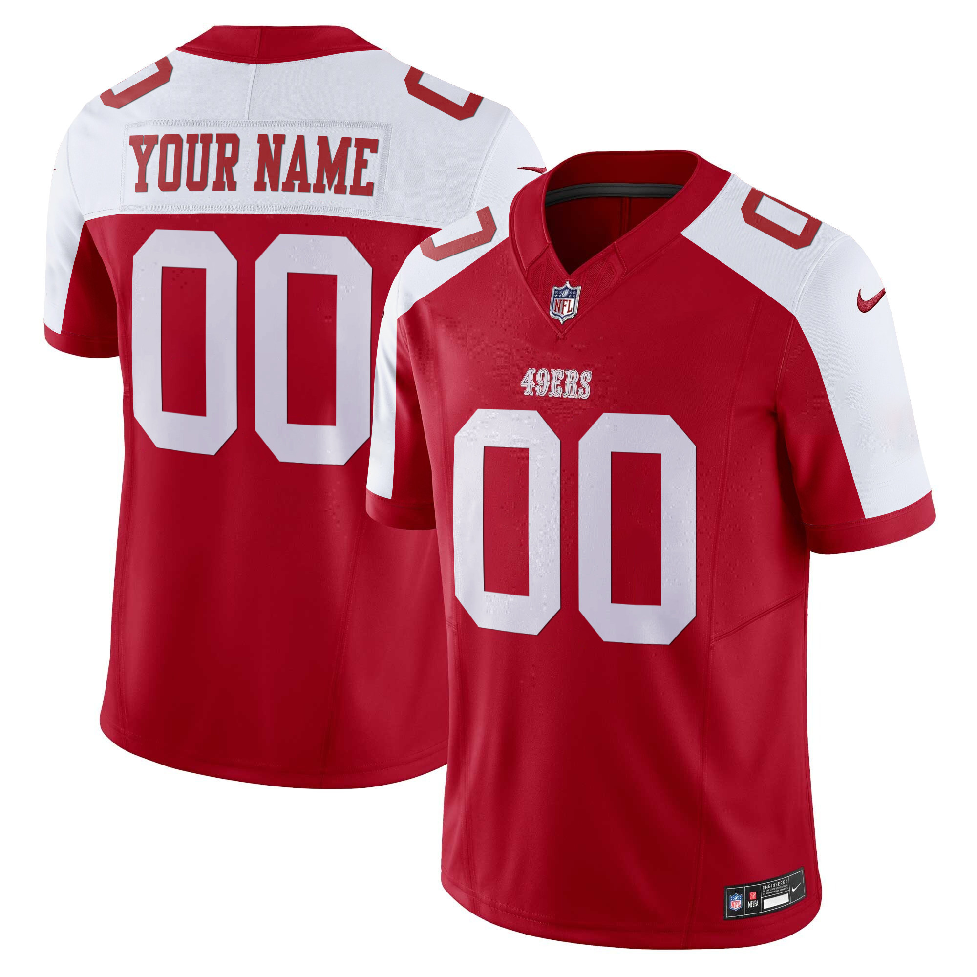Men's San Francisco 49ers Vapor Limited Custom Alternate Jersey - All Stitched