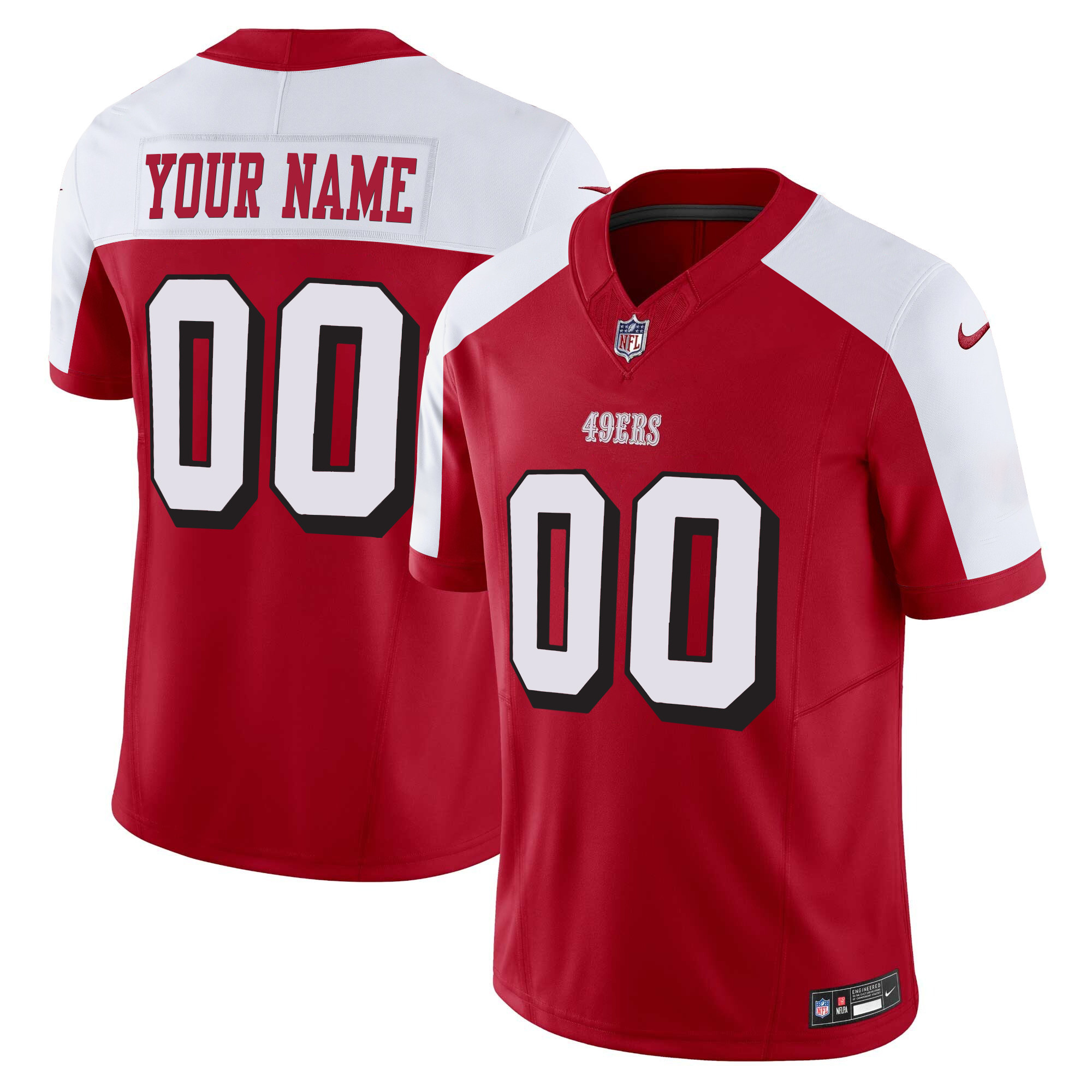 Men's San Francisco 49ers Vapor Limited Custom Alternate Jersey V2 - All Stitched