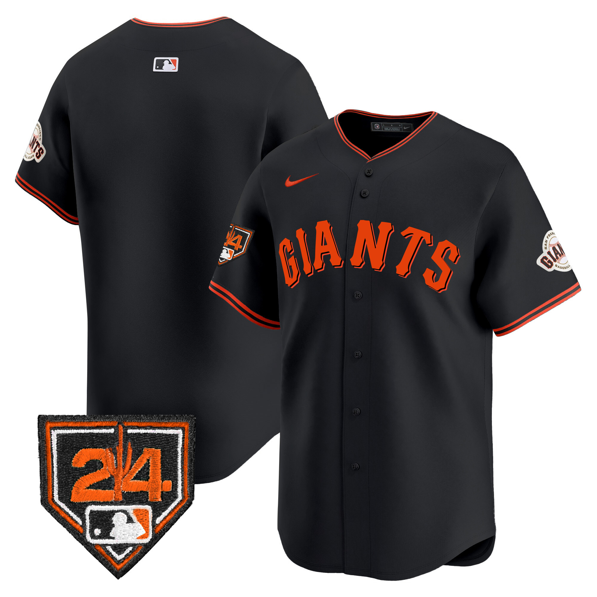 Men's San Francisco Giants 2024 Spring Training Vapor Premier Limited Black Jersey - All Stitched