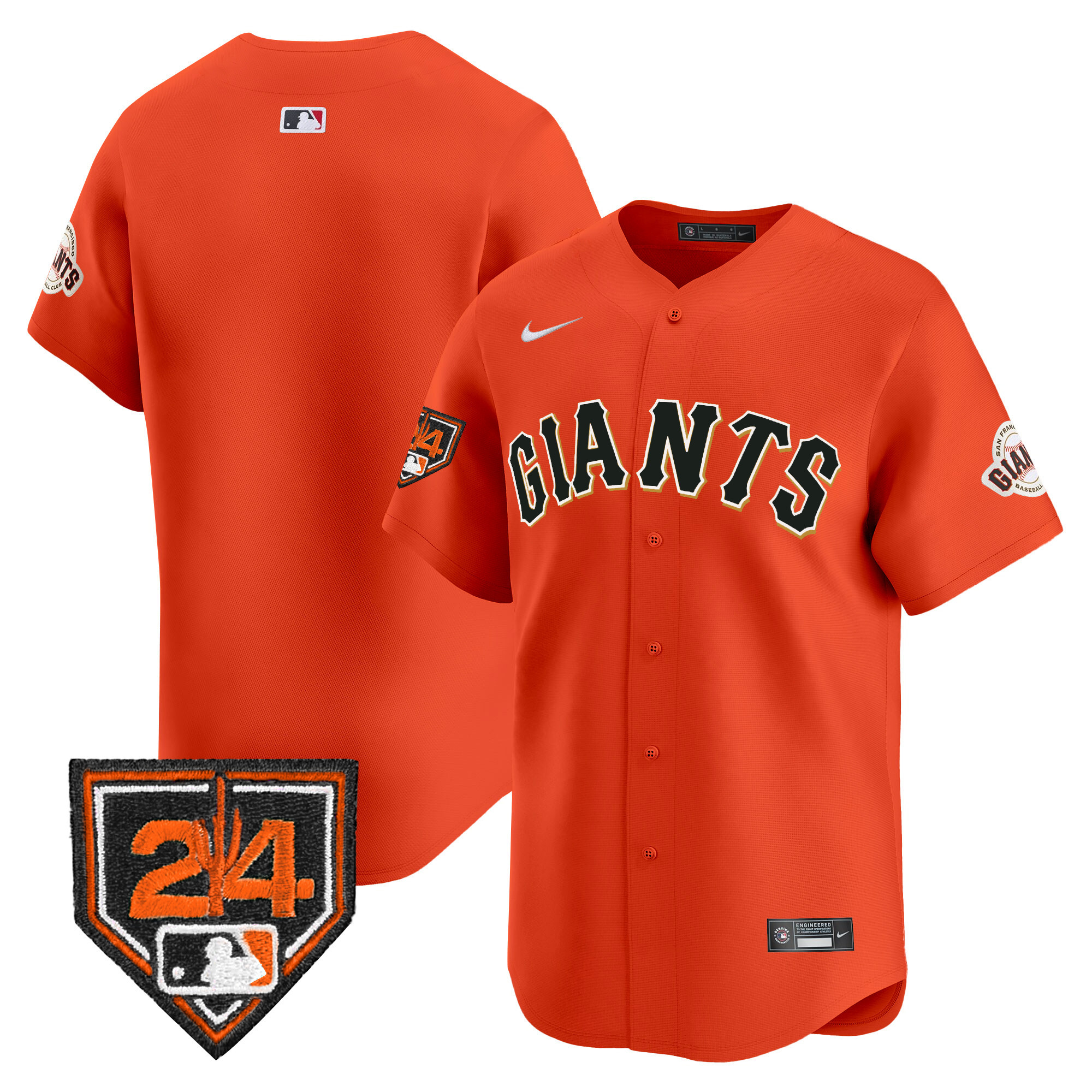 Men's San Francisco Giants 2024 Spring Training Vapor Premier Limited Orange Jersey - All Stitched
