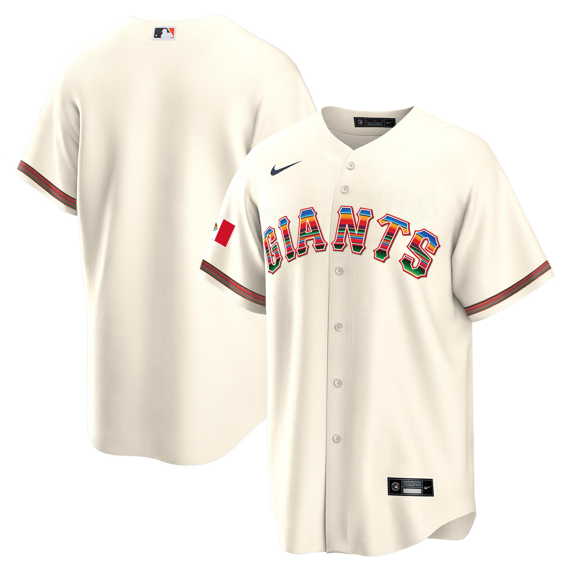 Men's San Francisco Giants Mexico Cool Base Limited Cream Jersey - All Stitched