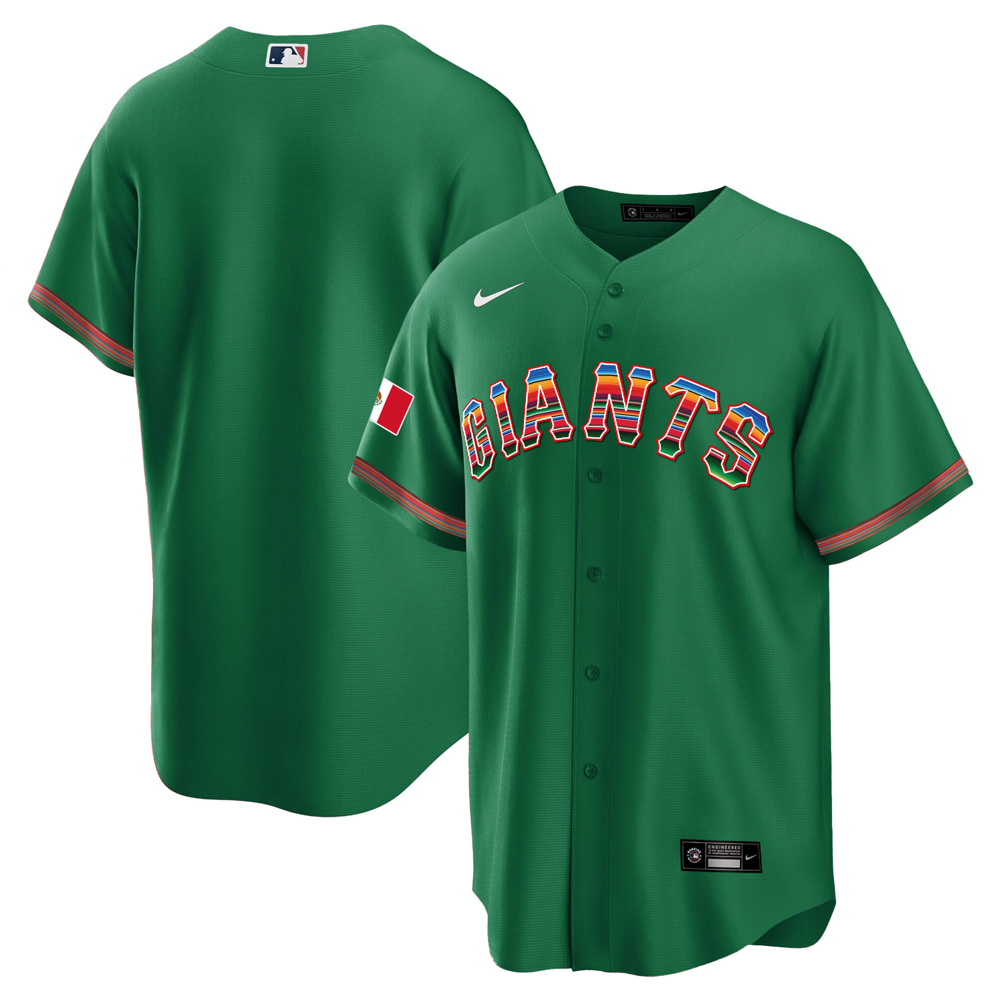 Men's San Francisco Giants Mexico Cool Base Limited Green Jersey - All Stitched