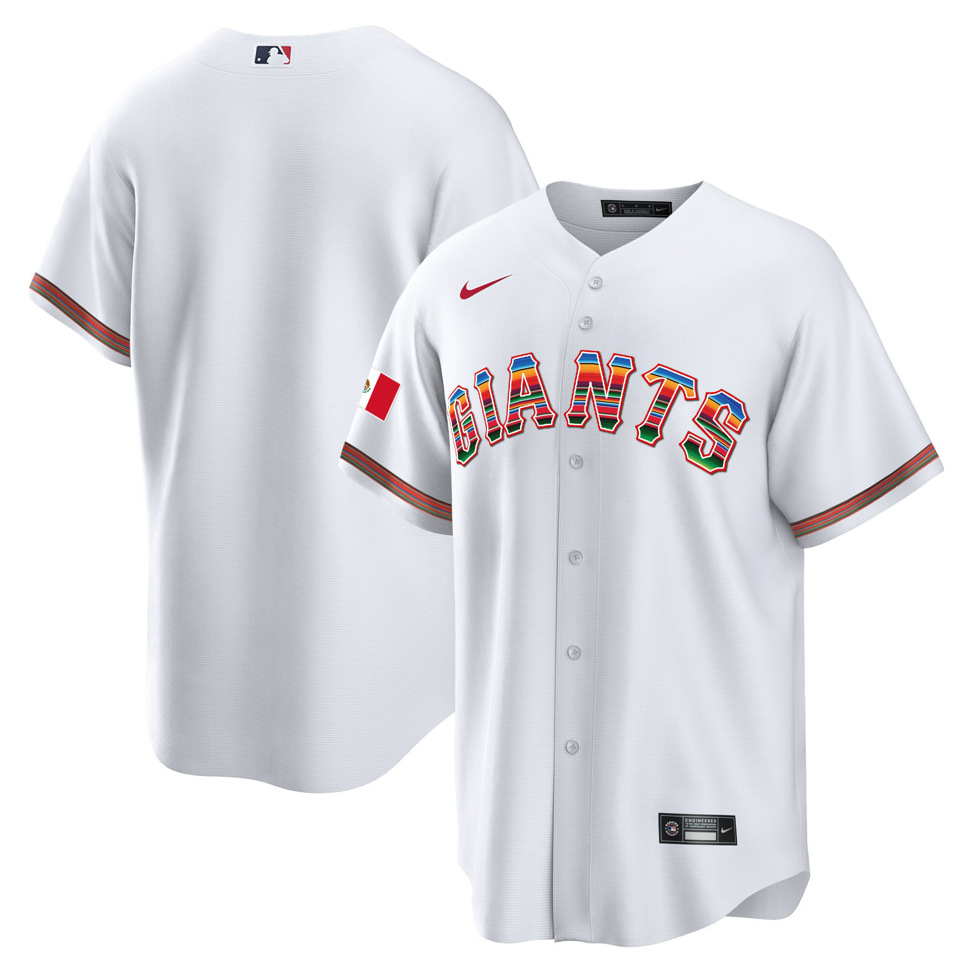 Men's San Francisco Giants Mexico Cool Base Limited White Jersey - All Stitched