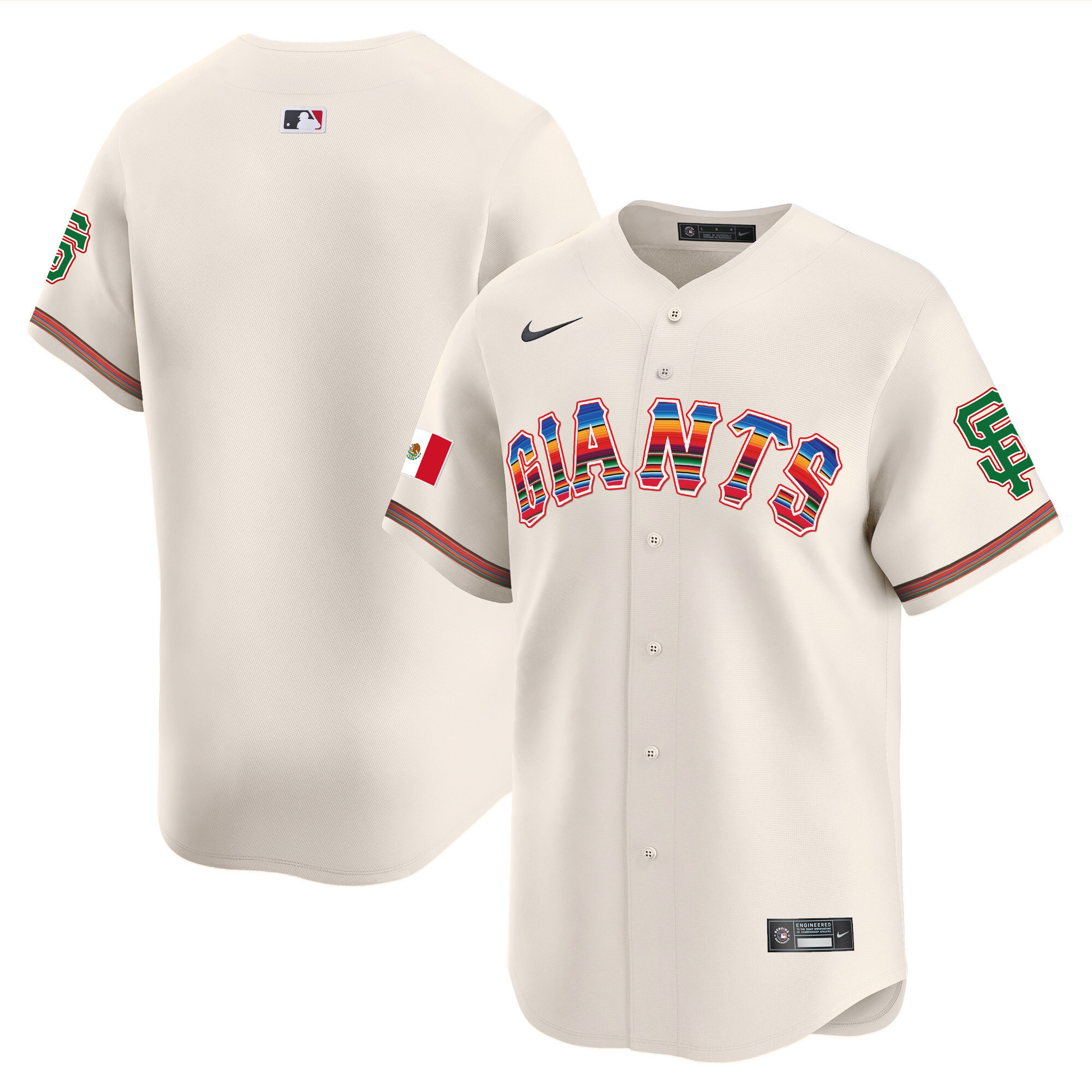 Men's San Francisco Giants Mexico Vapor Premier Limited Cream Jersey - All Stitched