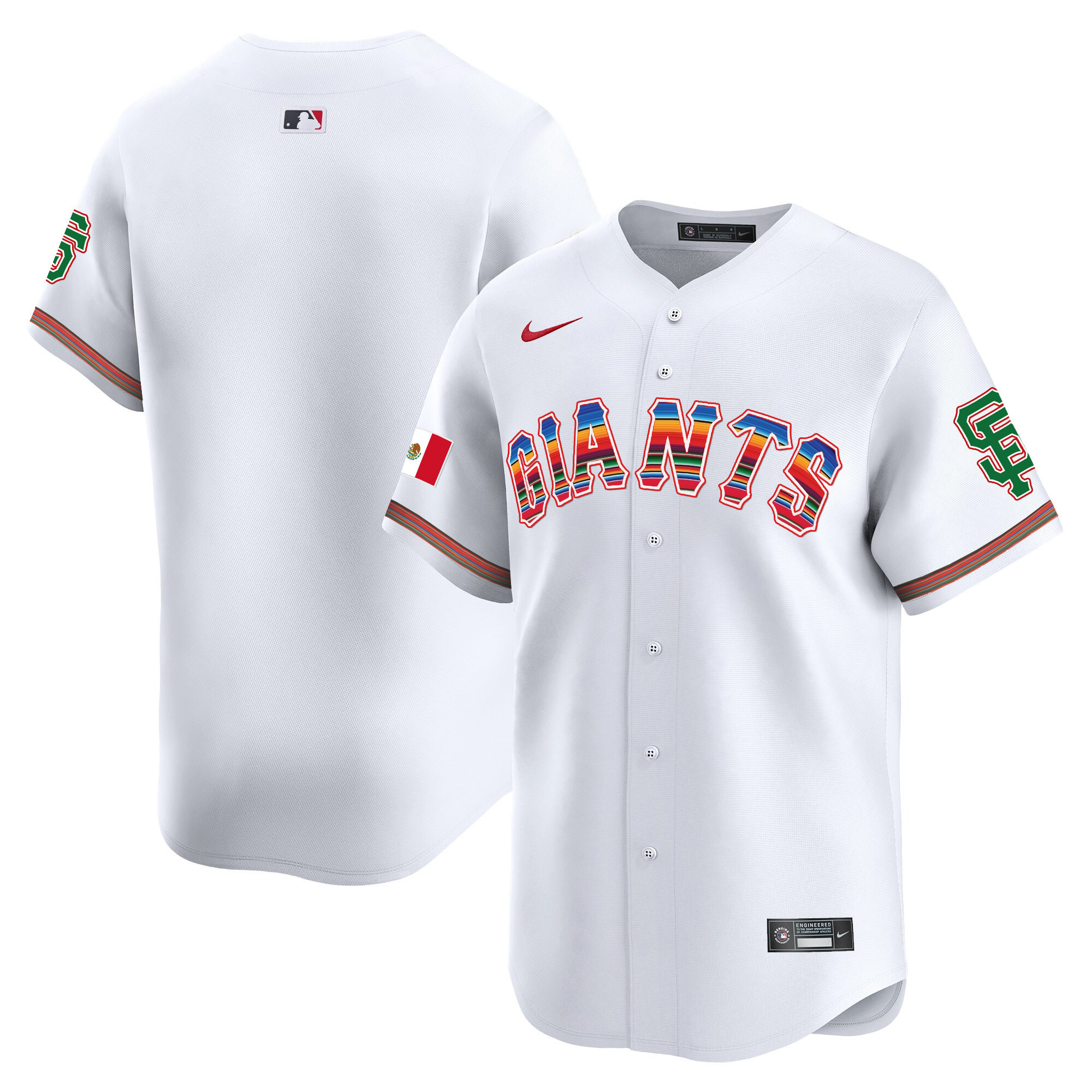 Men's San Francisco Giants Mexico Vapor Premier Limited White Jersey - All Stitched