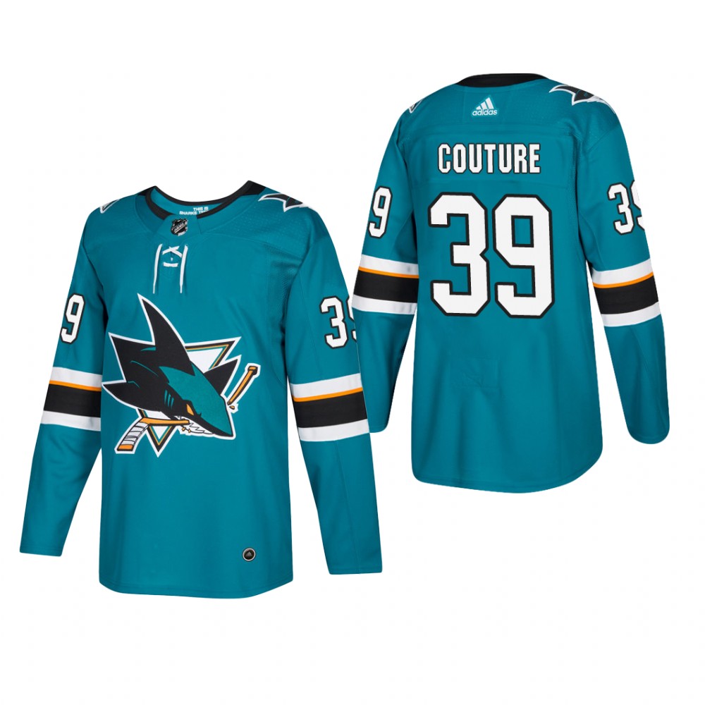 Men's San Jose Sharks Logan Couture #39 Home Teal Player Cheap Jersey