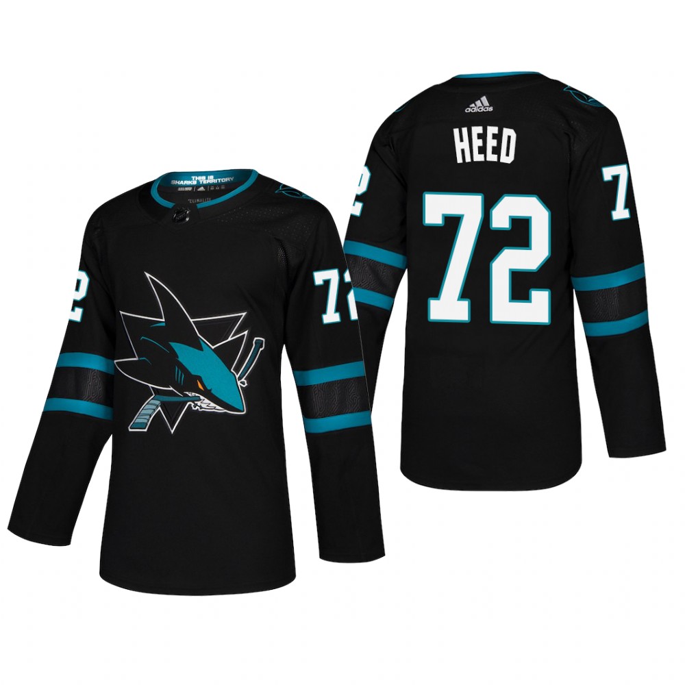 Men's San Jose Sharks Tim Heed #72 2018-19 Alternate Reasonable Pro Jersey - Black