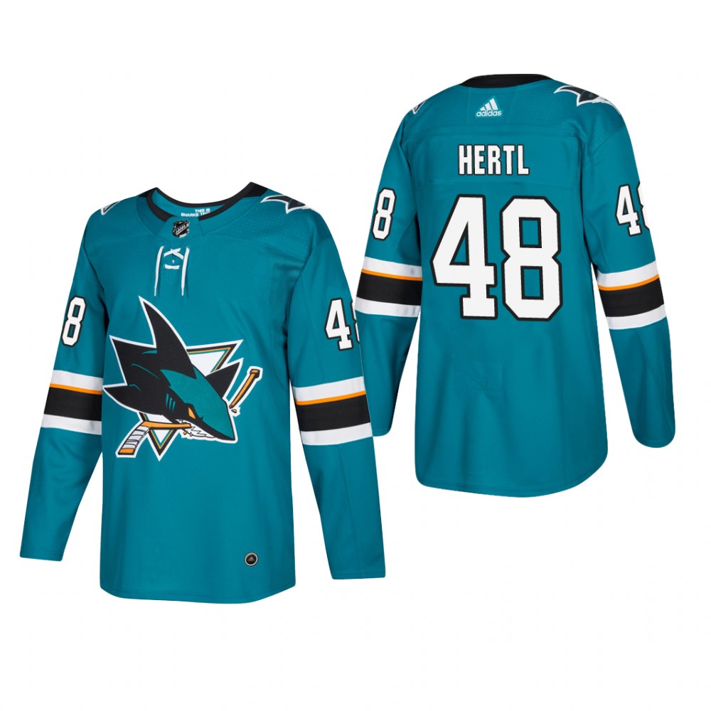 Men's San Jose Sharks Tomas Hertl #48 Home Teal Player Cheap Jersey