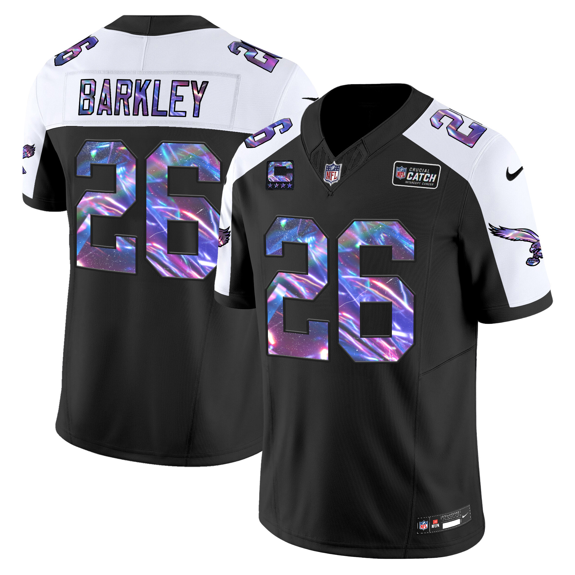 Men's Saquon Barkley Philadelphia Eagles 2024 Crucial Catch Vapor Limited Black Alternate Jersey - All Stitched