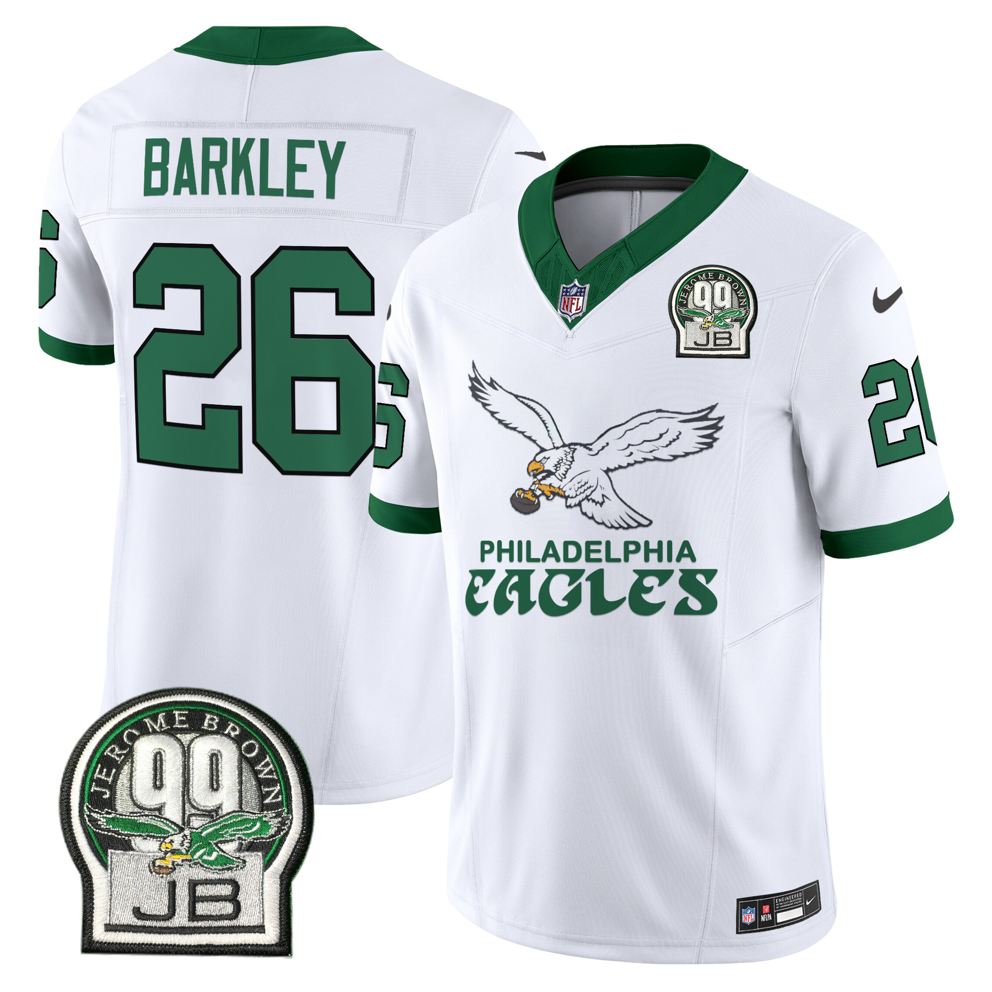 Men's Saquon Barkley Philadelphia Eagles Kelly Green Vapor Limited Kelly White Jersey V5 - All Stitched