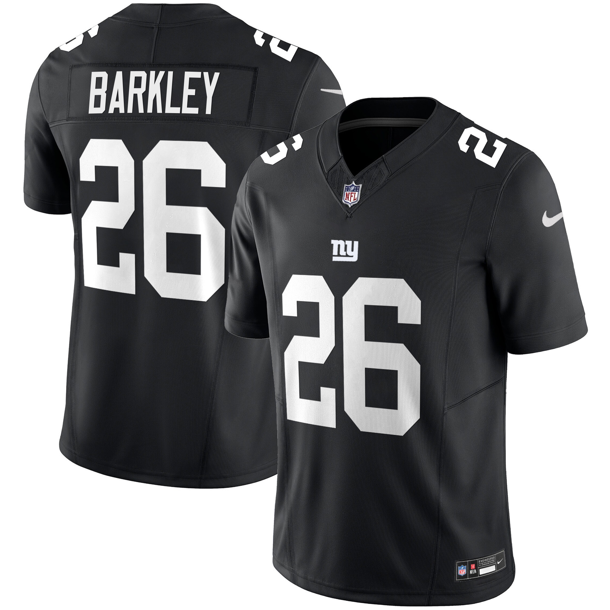 Men's Saquon Barkley San Francisco Giants Vapor Limited Black Jersey - All Stitched