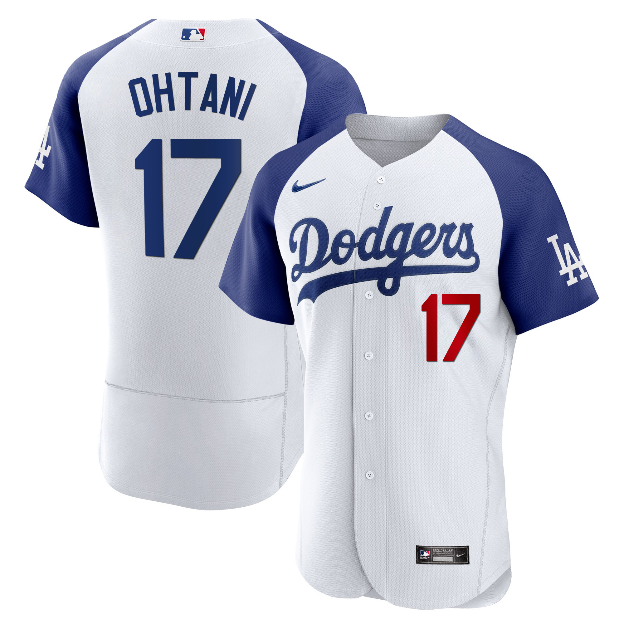 Men's Shohei Ohtani Los Angeles Dodgers Flex Base Alternate White  Jersey - All Stitched