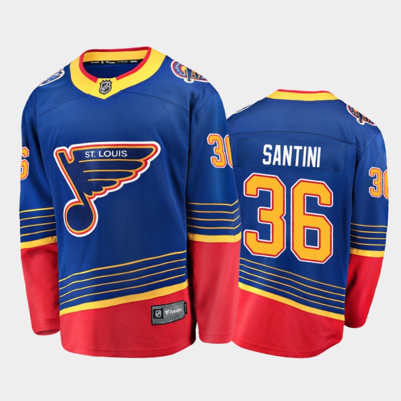 Men's St. Louis Blues Steven Santini #36 Retro Blue 2021 Jersey