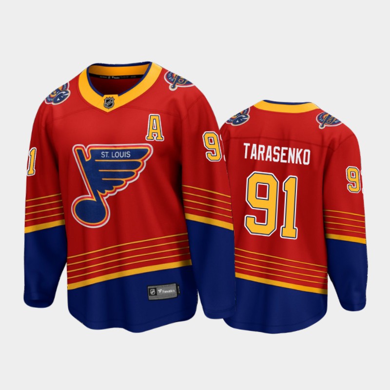 Men's St. Louis Blues Vladimir Tarasenko #91 Reverse Retro Red 2020-21 Breakaway Player Jersey