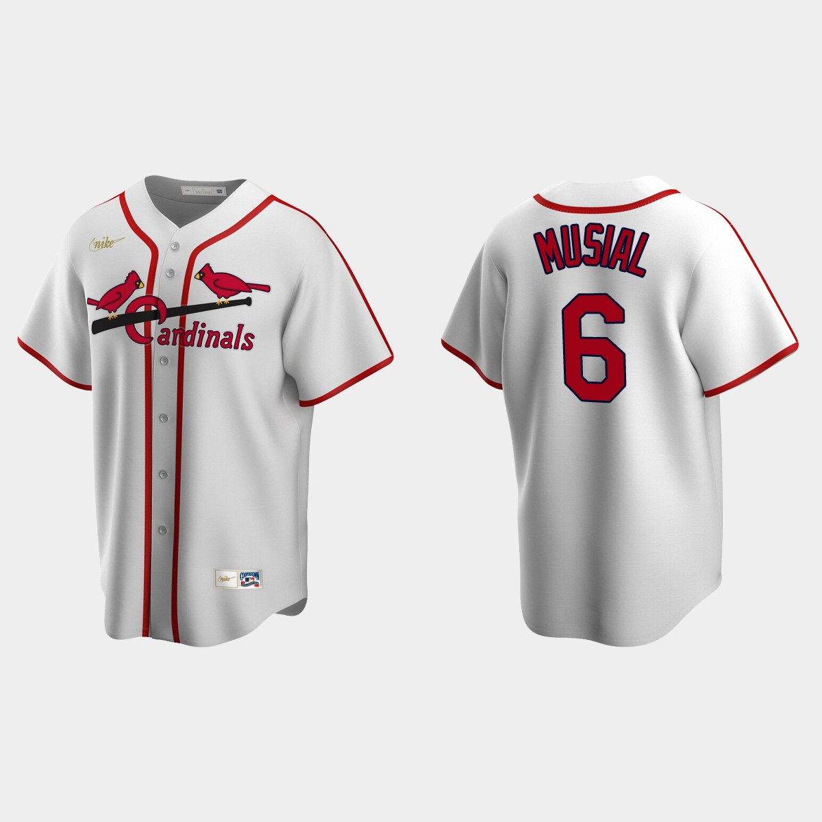 Men's Stan Musial St. Louis Cardinals Cooperstown Collection Home Jersey - White