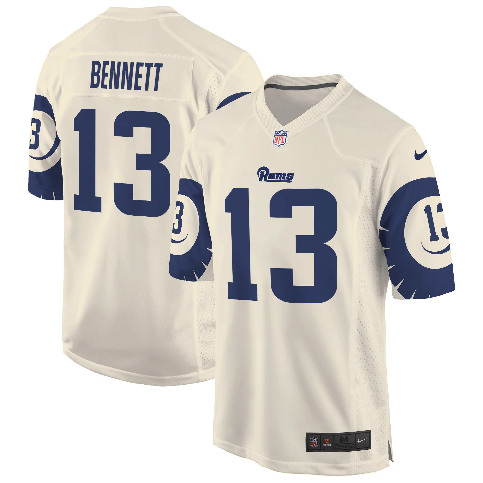 Men's Stetson Bennett Los Angeles Rams Special Game Bone Jersey - All Stitched