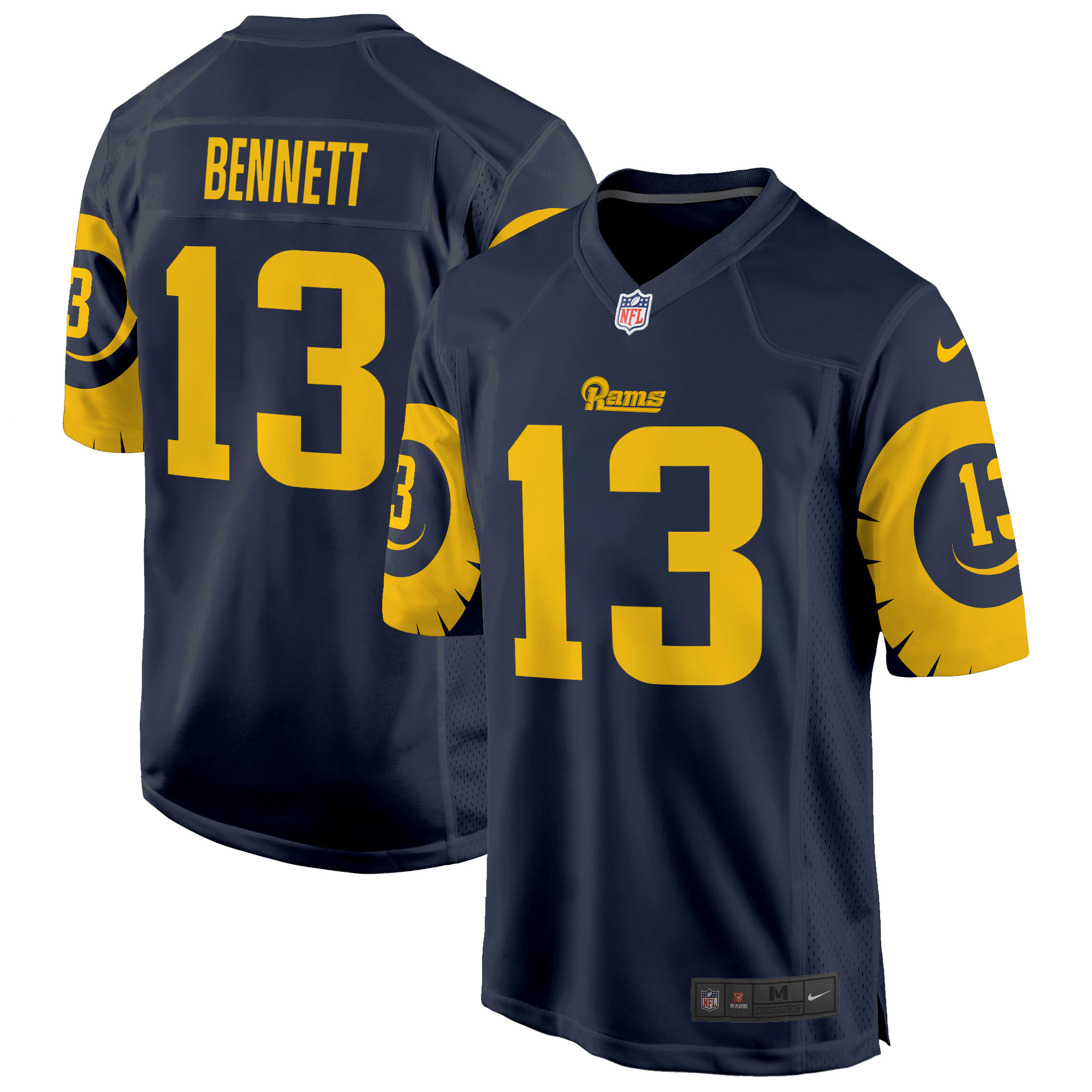 Men's Stetson Bennett Los Angeles Rams Special Game Navy Jersey - All Stitched