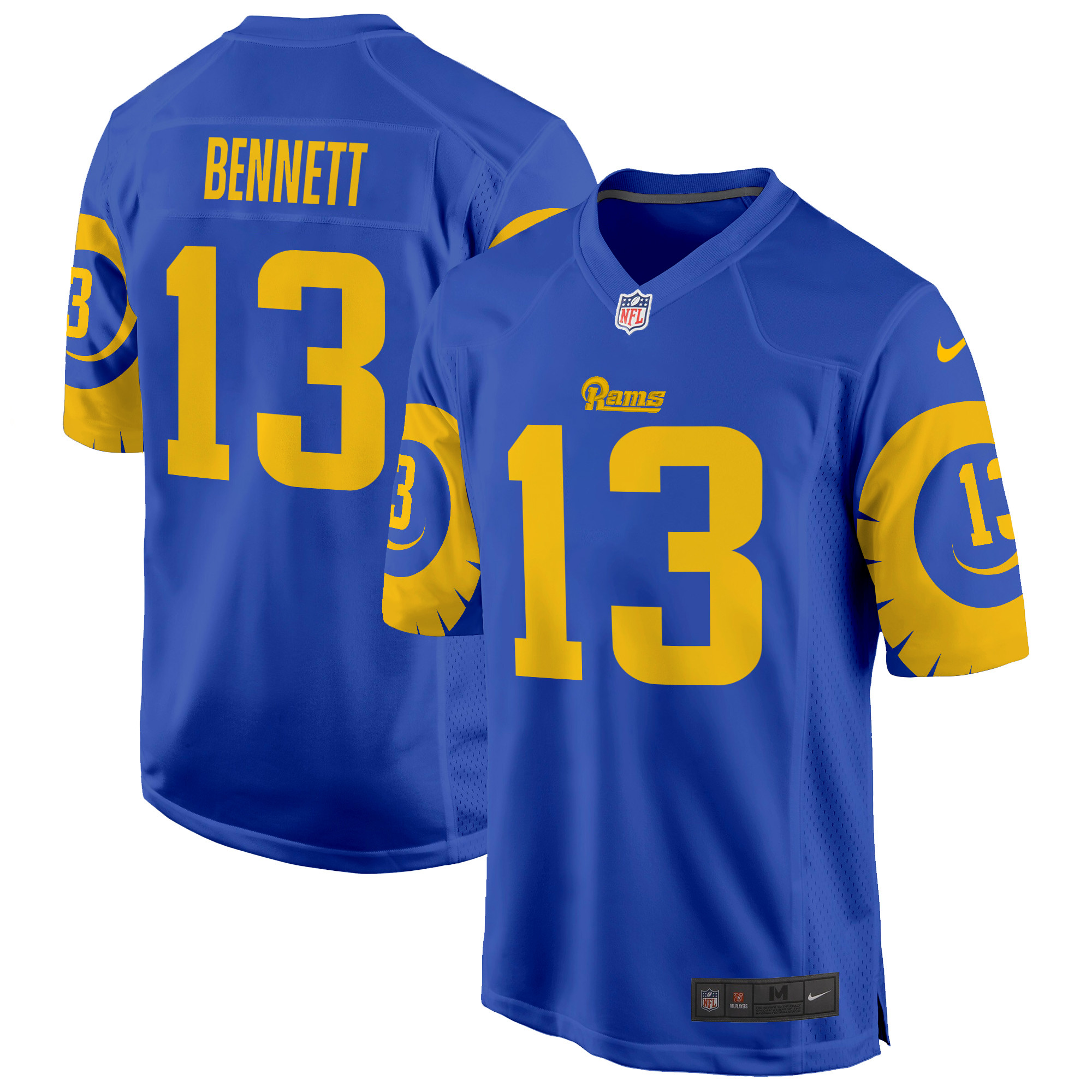 Men's Stetson Bennett Los Angeles Rams Special Game Royal Jersey - All Stitched