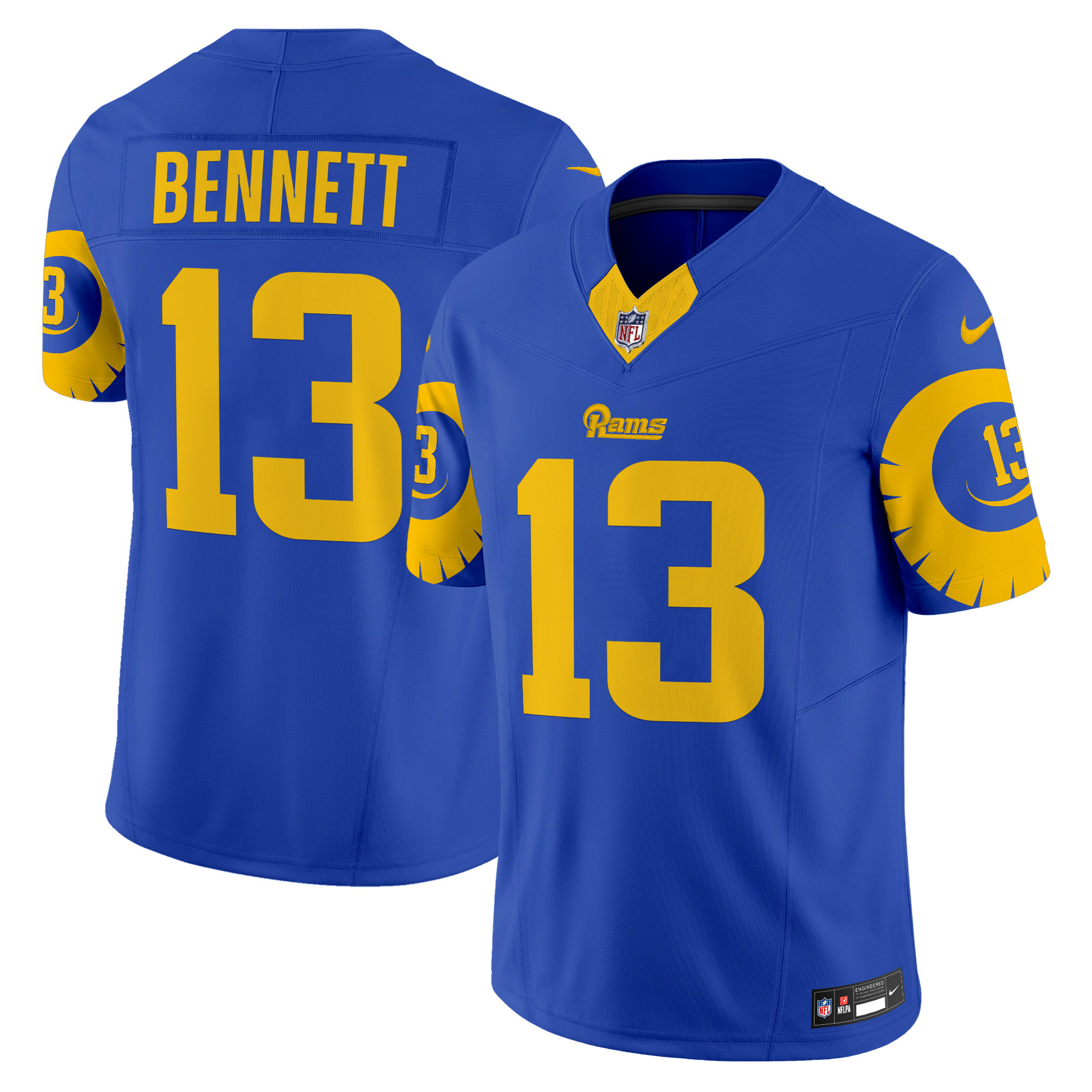 Men's Stetson Bennett Los Angeles Rams Special Vapor Limited Royal Jersey - All Stitched
