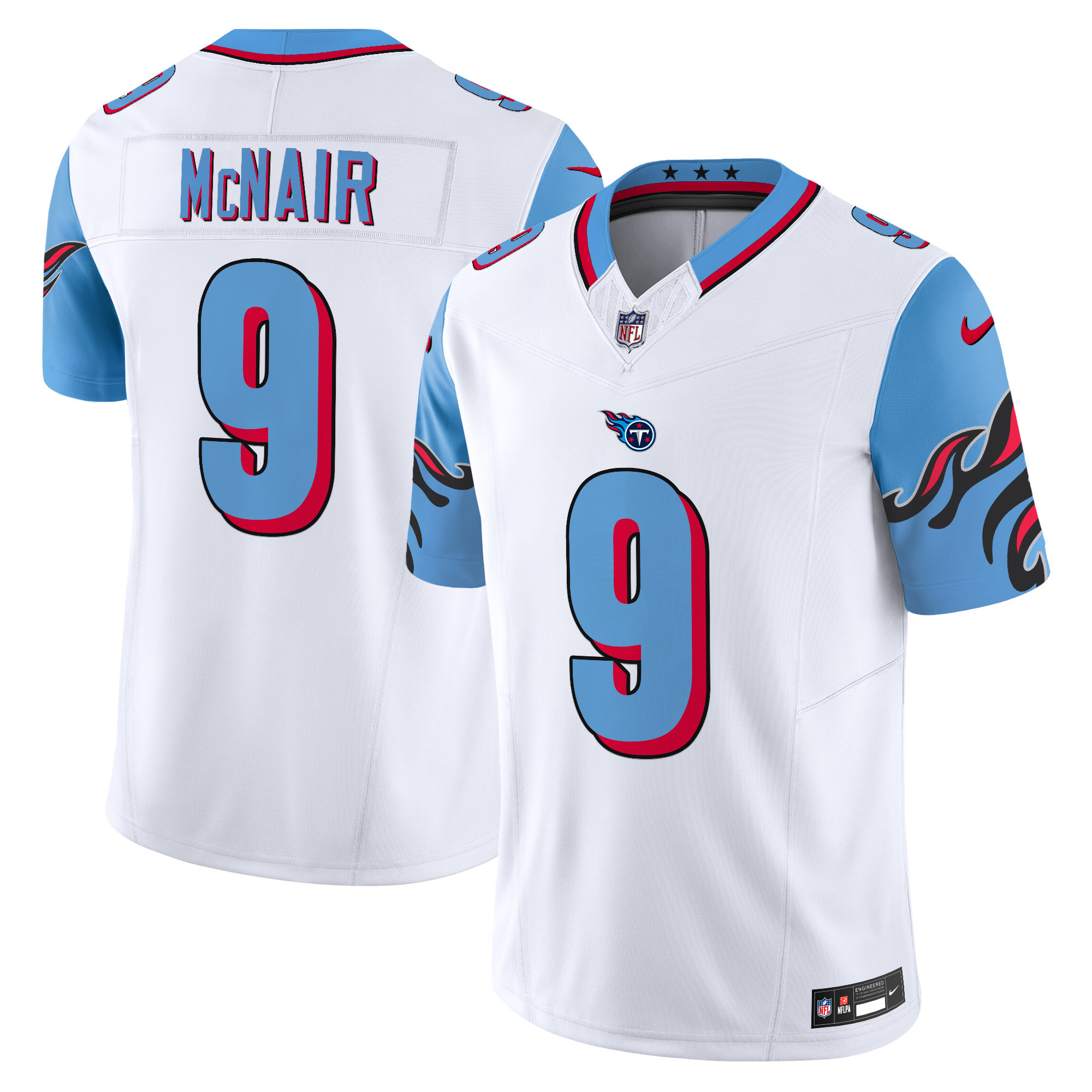 Men's Steve Mcnair Tennessee Titans Special Vapor Limited Blue Sleeves Jersey - All Stitched