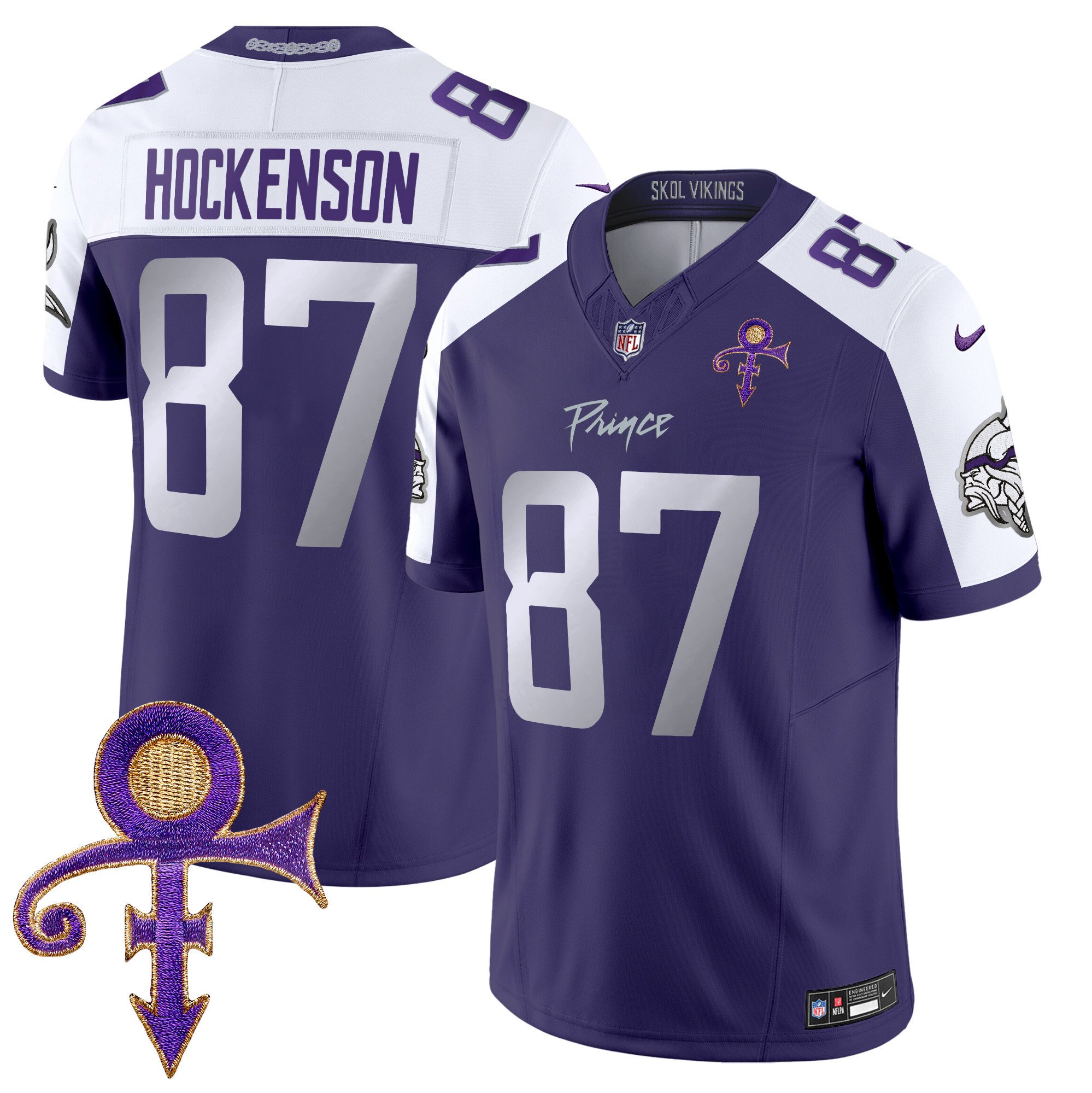 Men's T.J. Hockenson Minnesota Vikings 2024 Prince Vapor Limited Purple Alternate Jersey - All Stitched