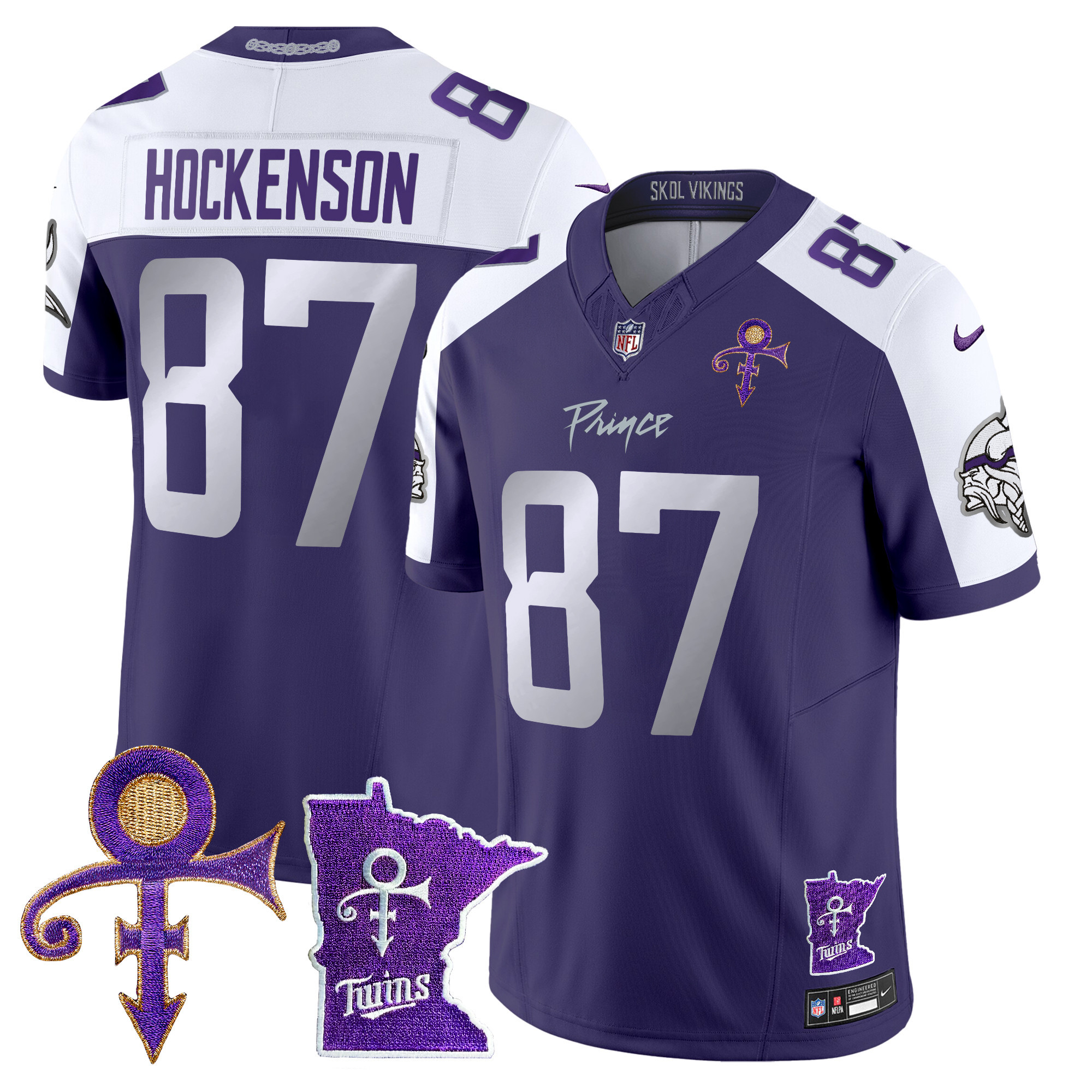 Men's T.J. Hockenson Minnesota Vikings 2024 Prince Vapor Limited Purple Alternate Jersey V2 - All Stitched