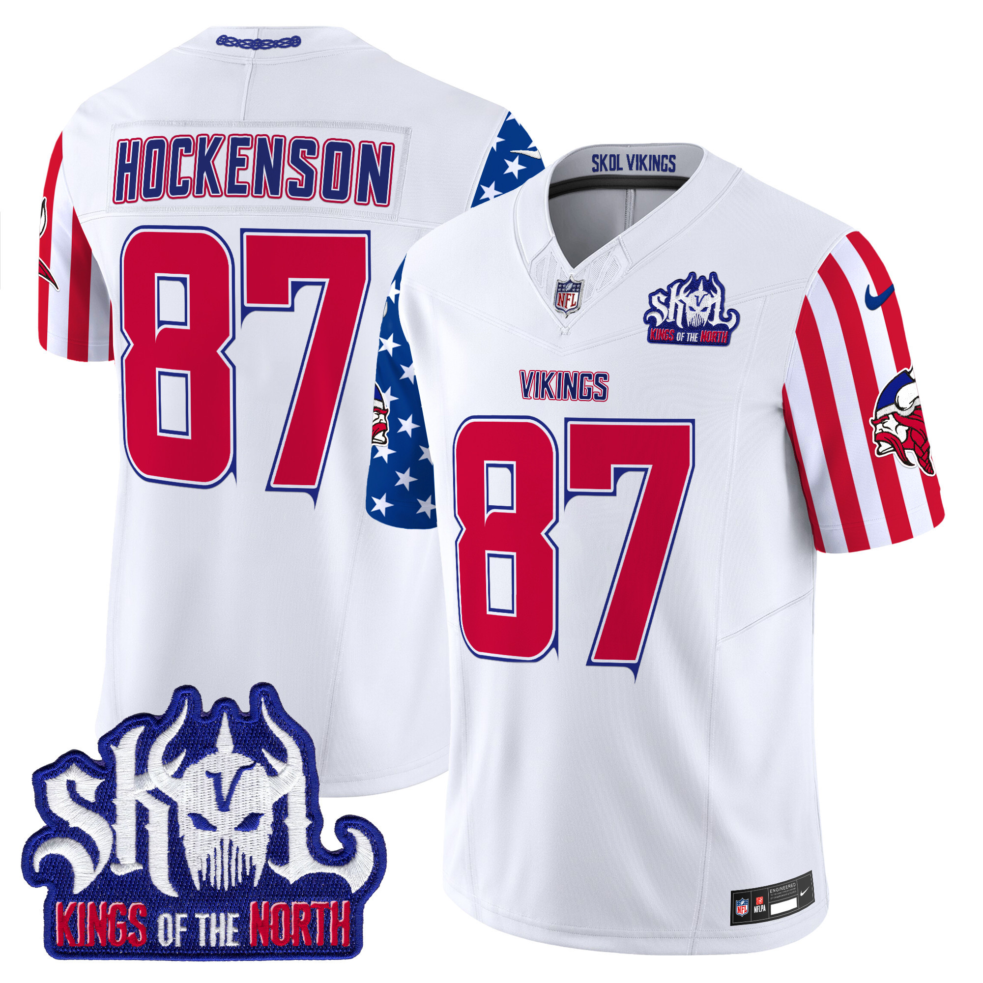 Men's T.J. Hockenson Minnesota Vikings American Style Vapor Limited White Jersey - All Stitched