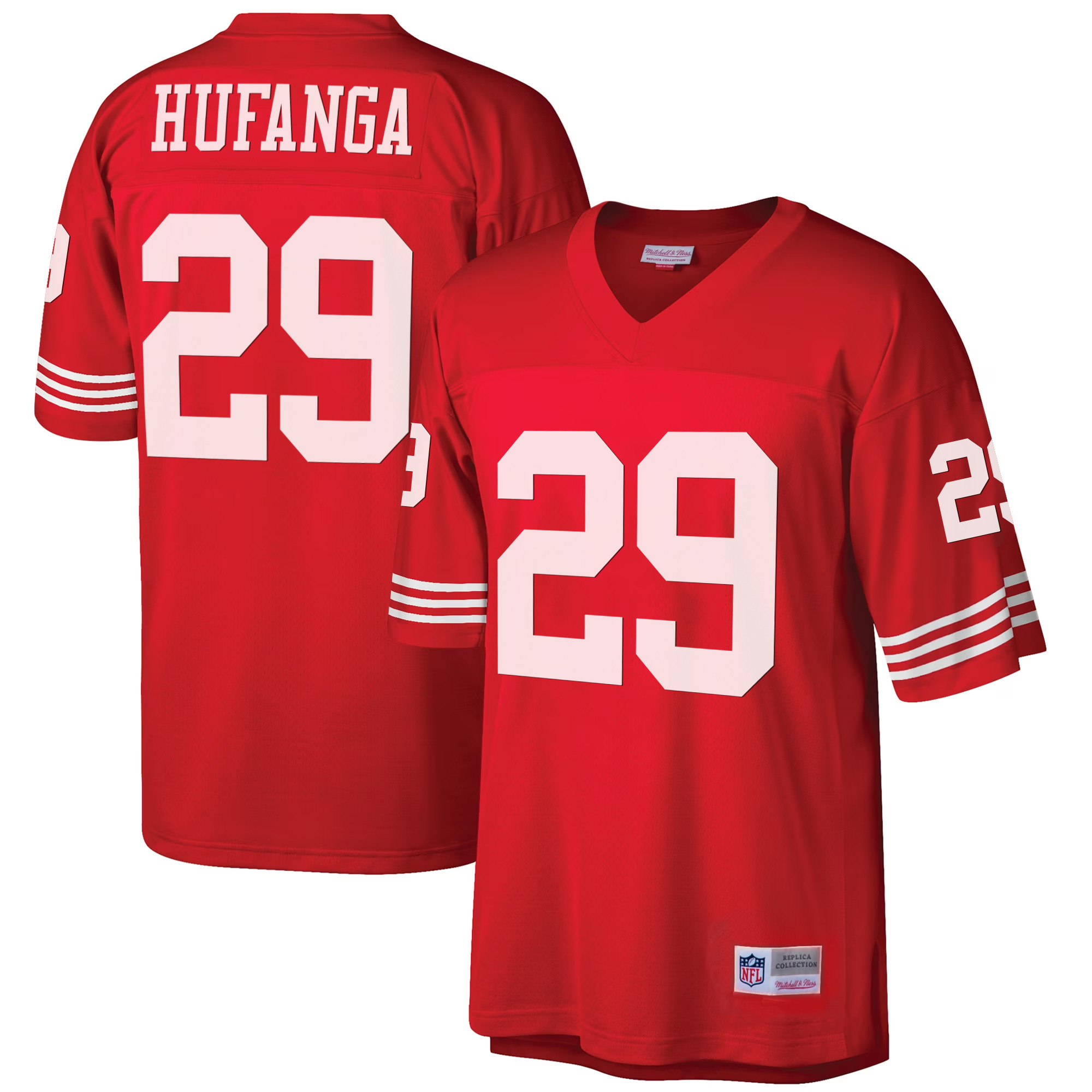 Men's Talanoa Hufanga San Francisco 49ers 1990 Big & Tall Red Jersey - All Stitched