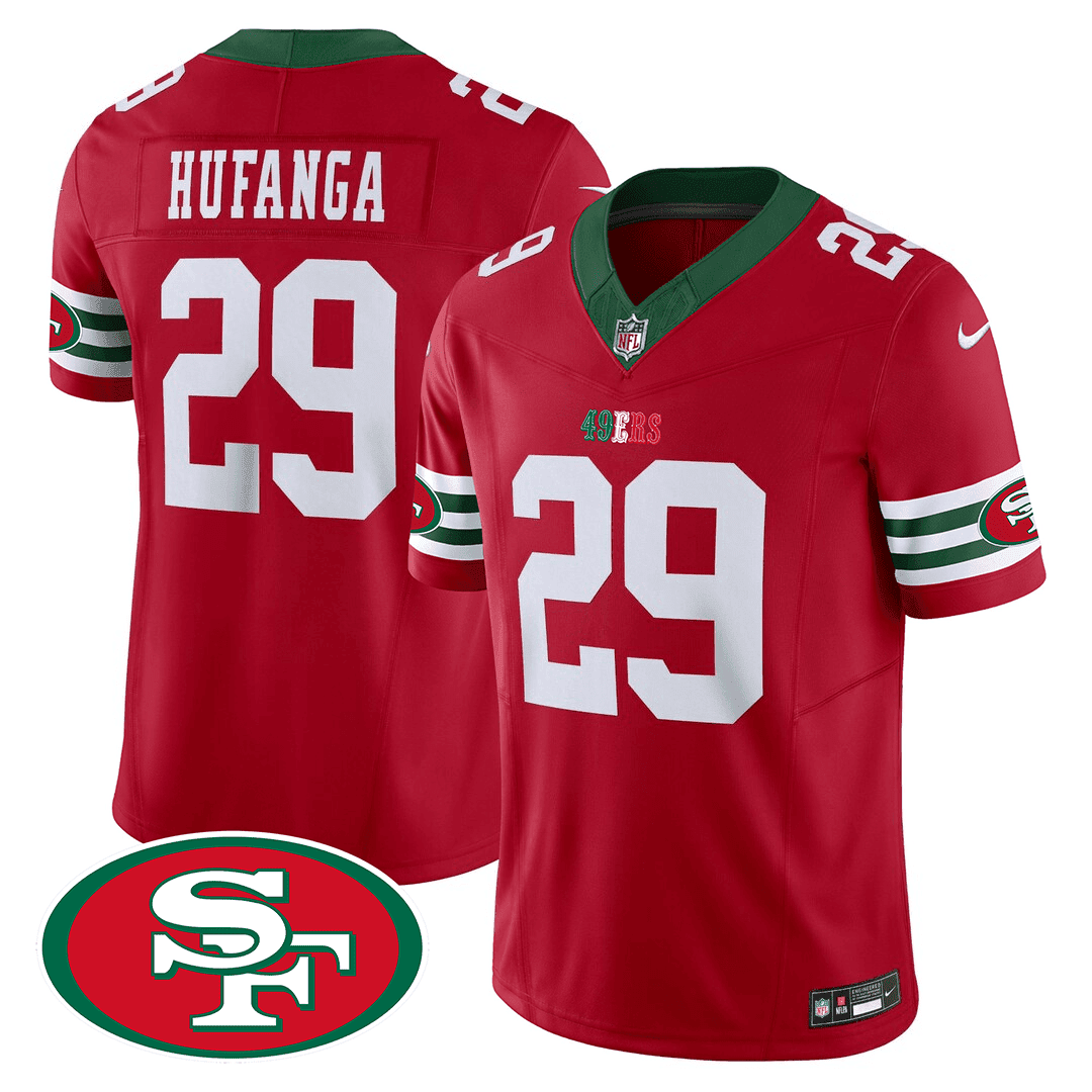 Men's Talanoa Hufanga San Francisco 49ers Mexico Red Jersey - All Stitched