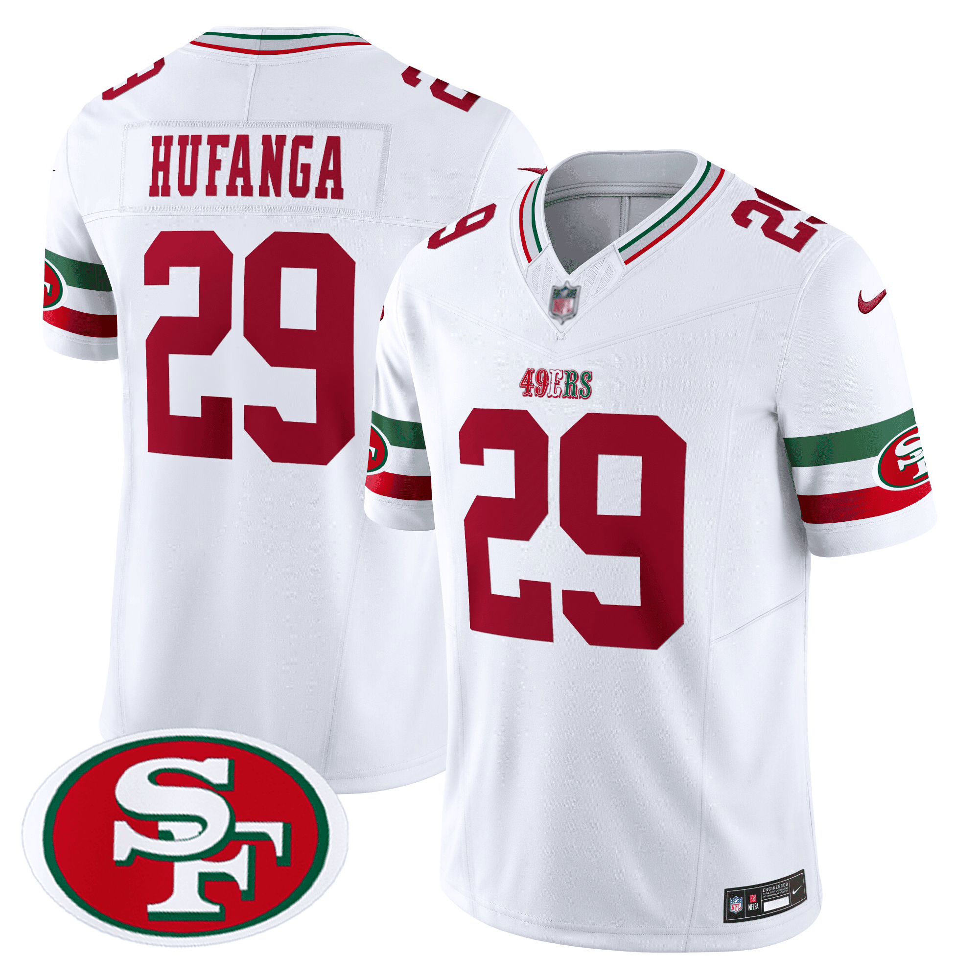 Men's Talanoa Hufanga San Francisco 49ers Mexico White Jersey - All Stitched