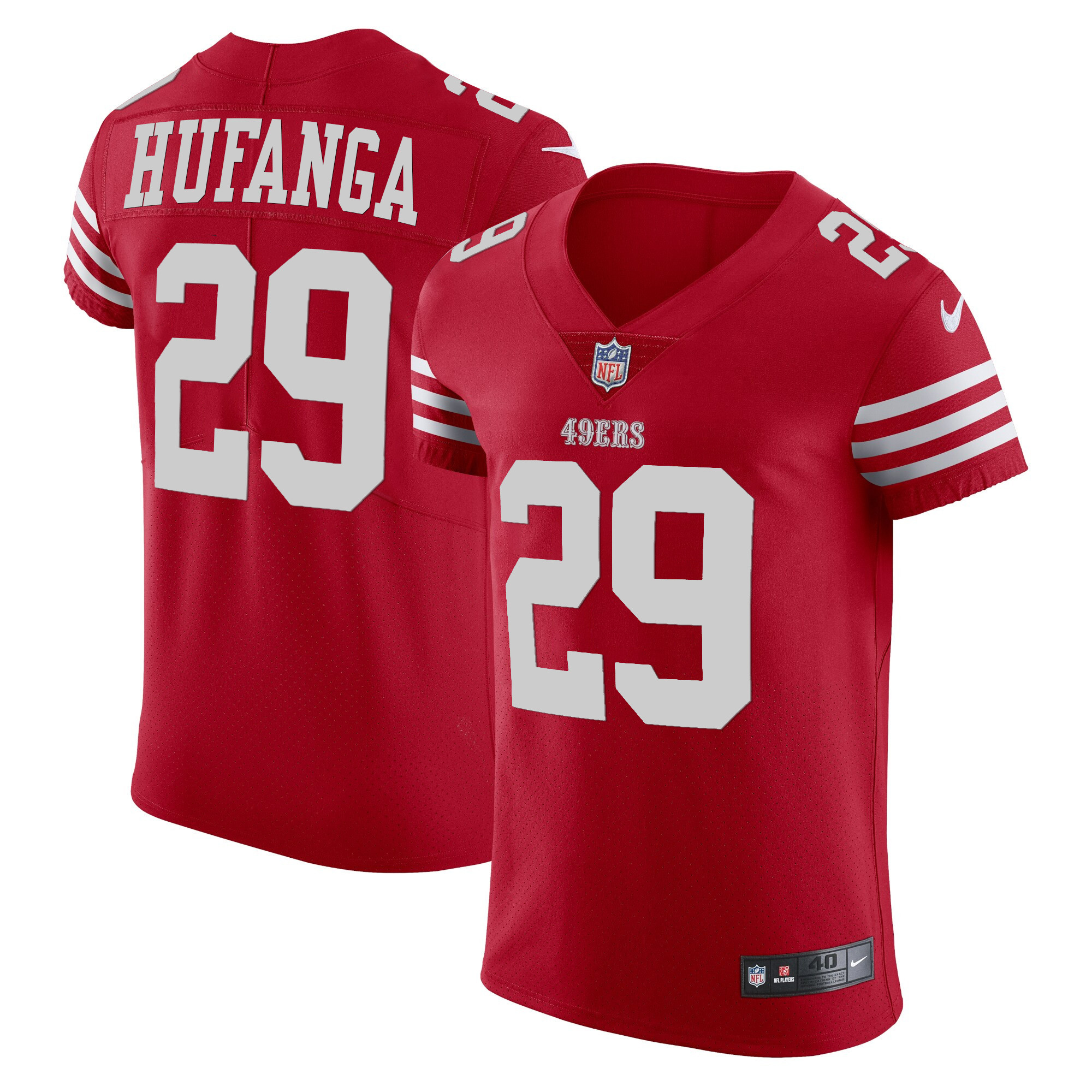 Men's Talanoa Hufanga San Francisco 49ers Vapor Elite Scarlet Jersey - All Stitched