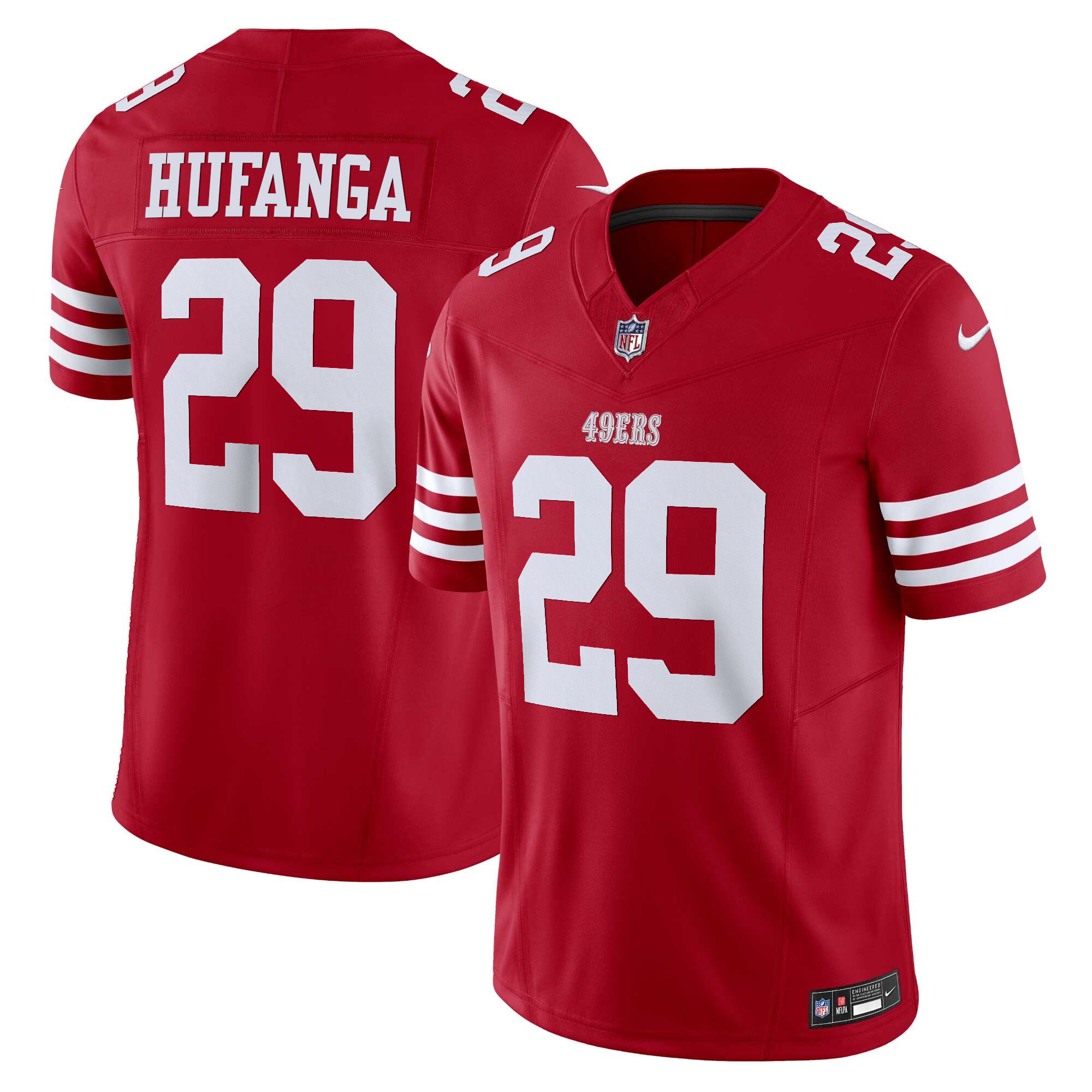 Men's Talanoa Hufanga San Francisco 49ers Vapor Limited Red Jersey - All Stitched