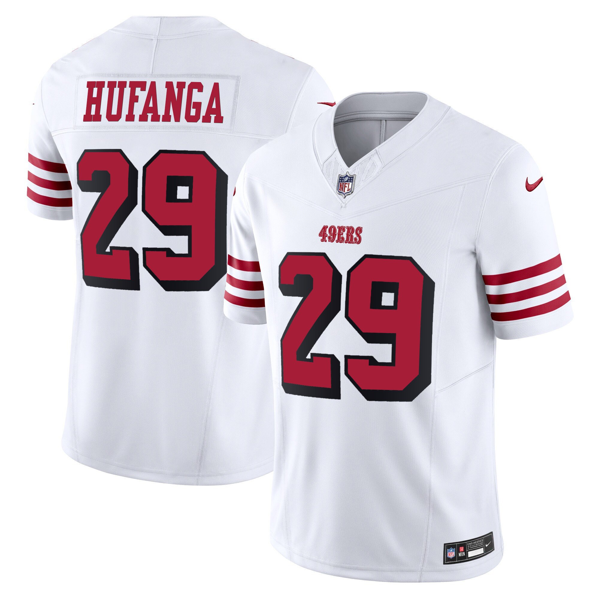 Men's Talanoa Hufanga San Francisco 49ers Vapor Limited White Jersey V2 - All Stitched