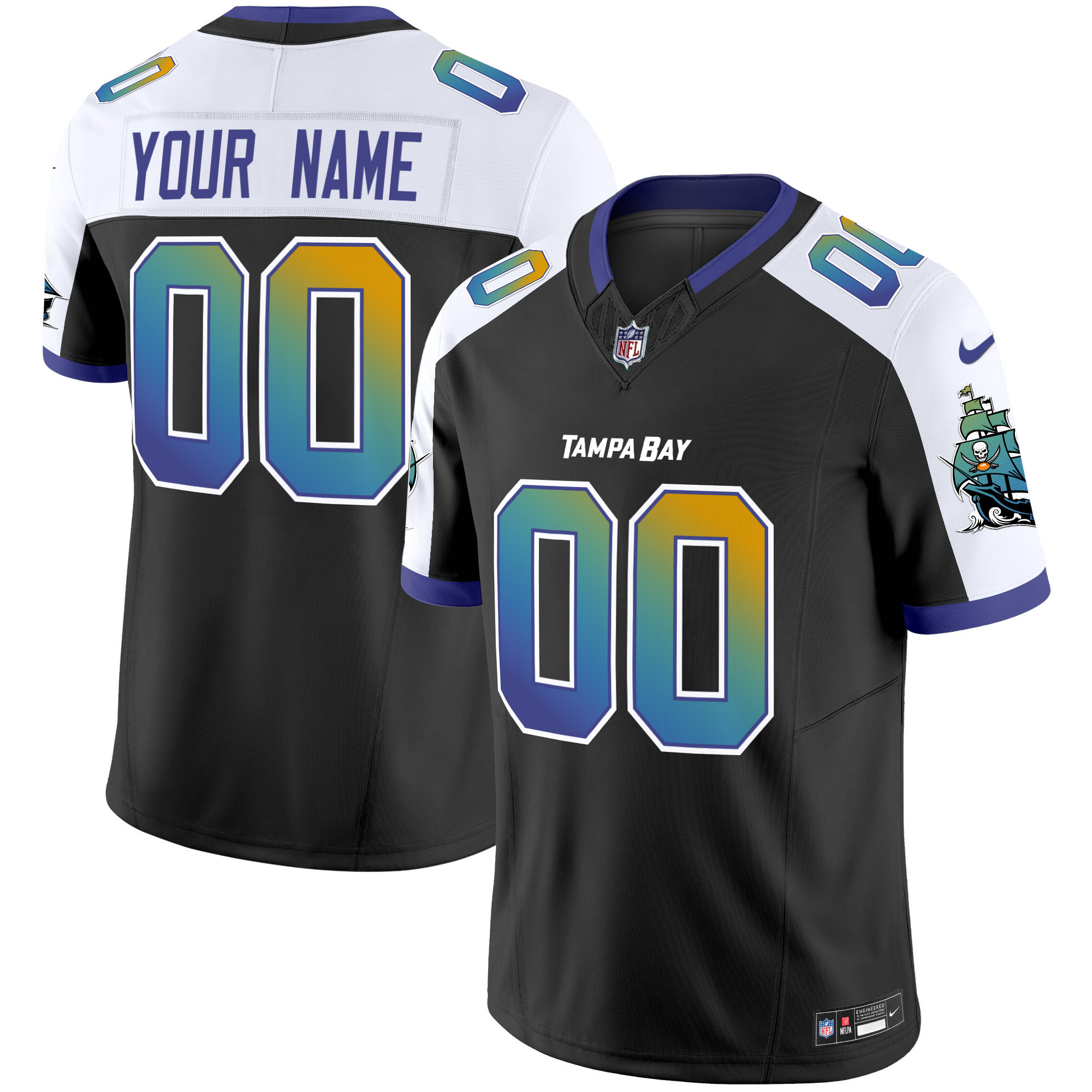Men's Tampa Bay Buccaneers "Tampa City" Vapor Limited Custom Alternate Jersey - All Stitched