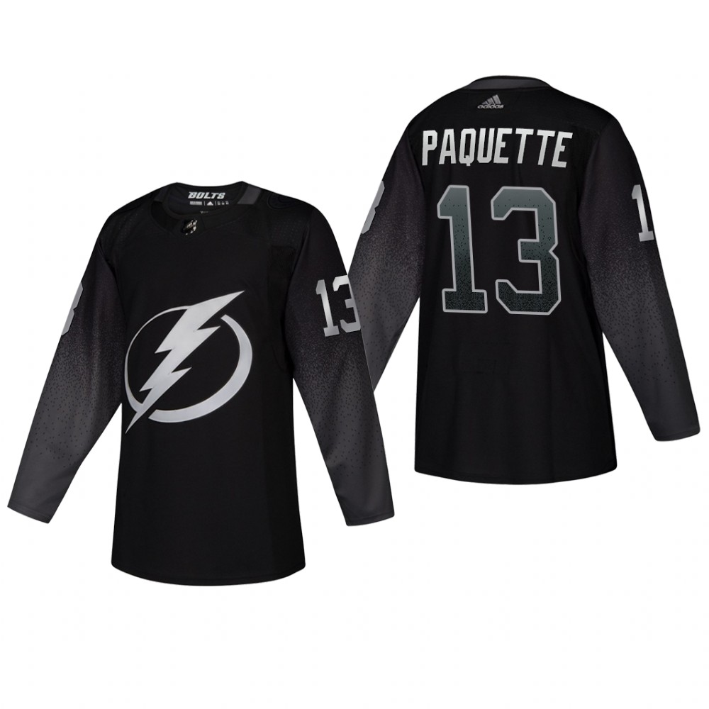 Men's Tampa Bay Lightning Cedric Paquette #13 2019 Alternate Reasonable Jersey - Black