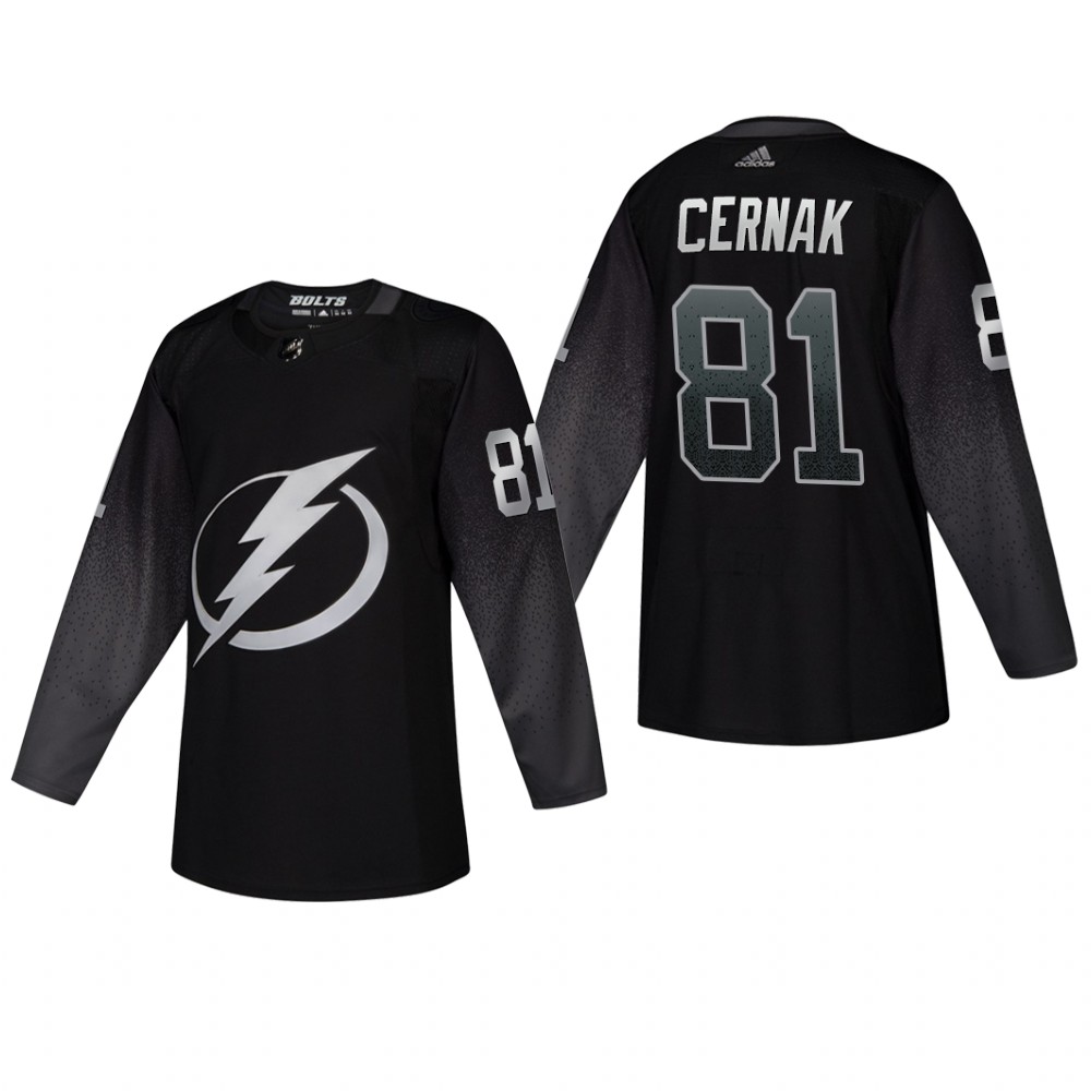 Men's Tampa Bay Lightning Erik Cernak #81 2019 Alternate Reasonable Jersey - Black