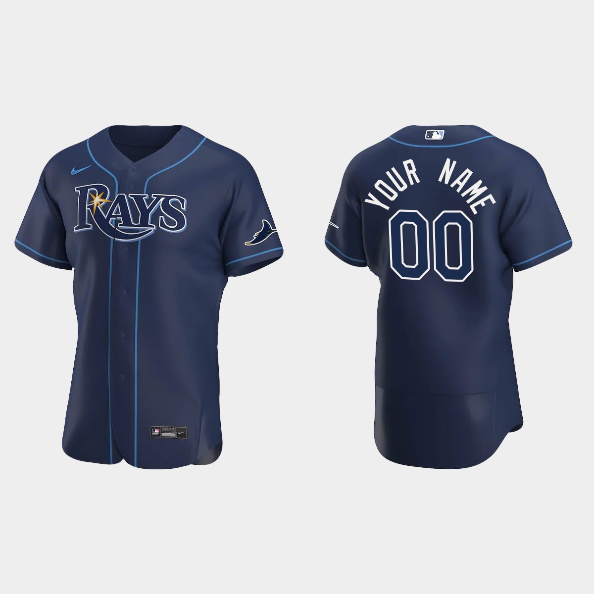 Men's Tampa Bay Rays Navy 2020 Alternate Custom Jersey