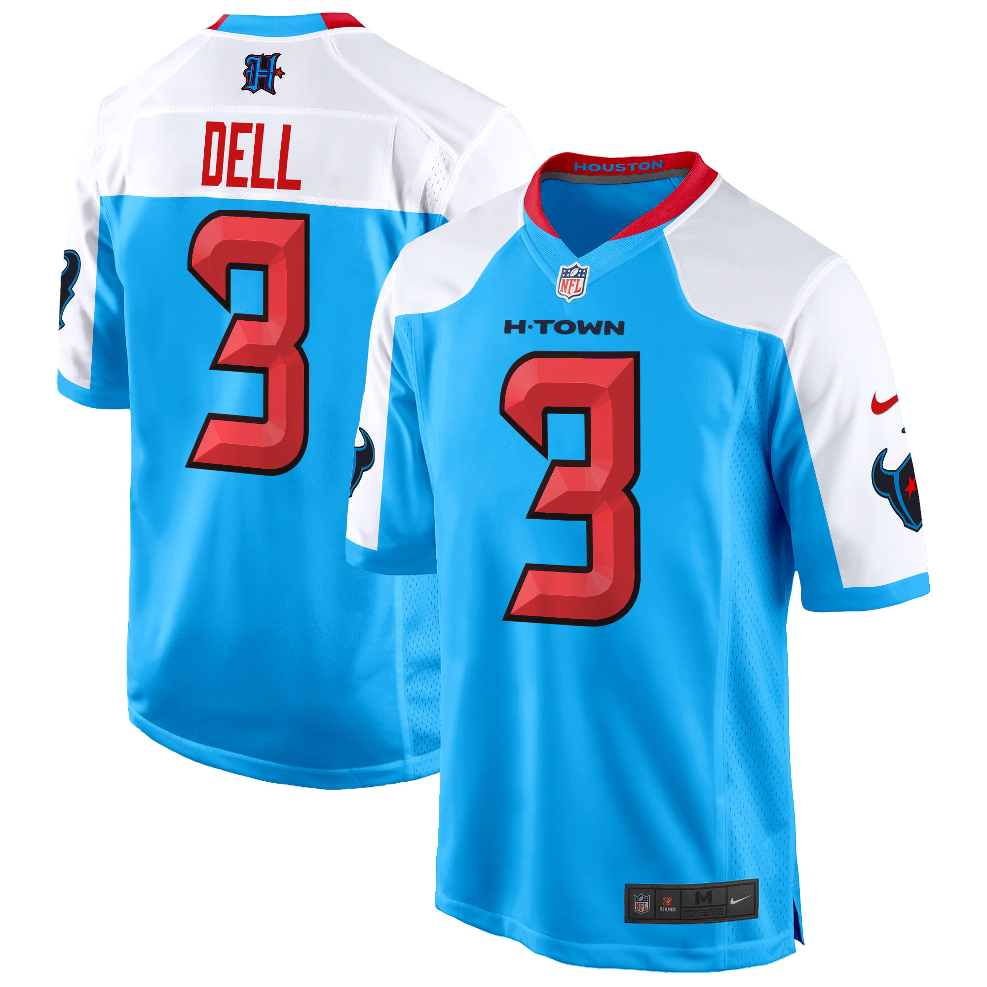 Men's Tank Dell Houston Texans 2024 Game Blue Alternate Jersey - All Stitched